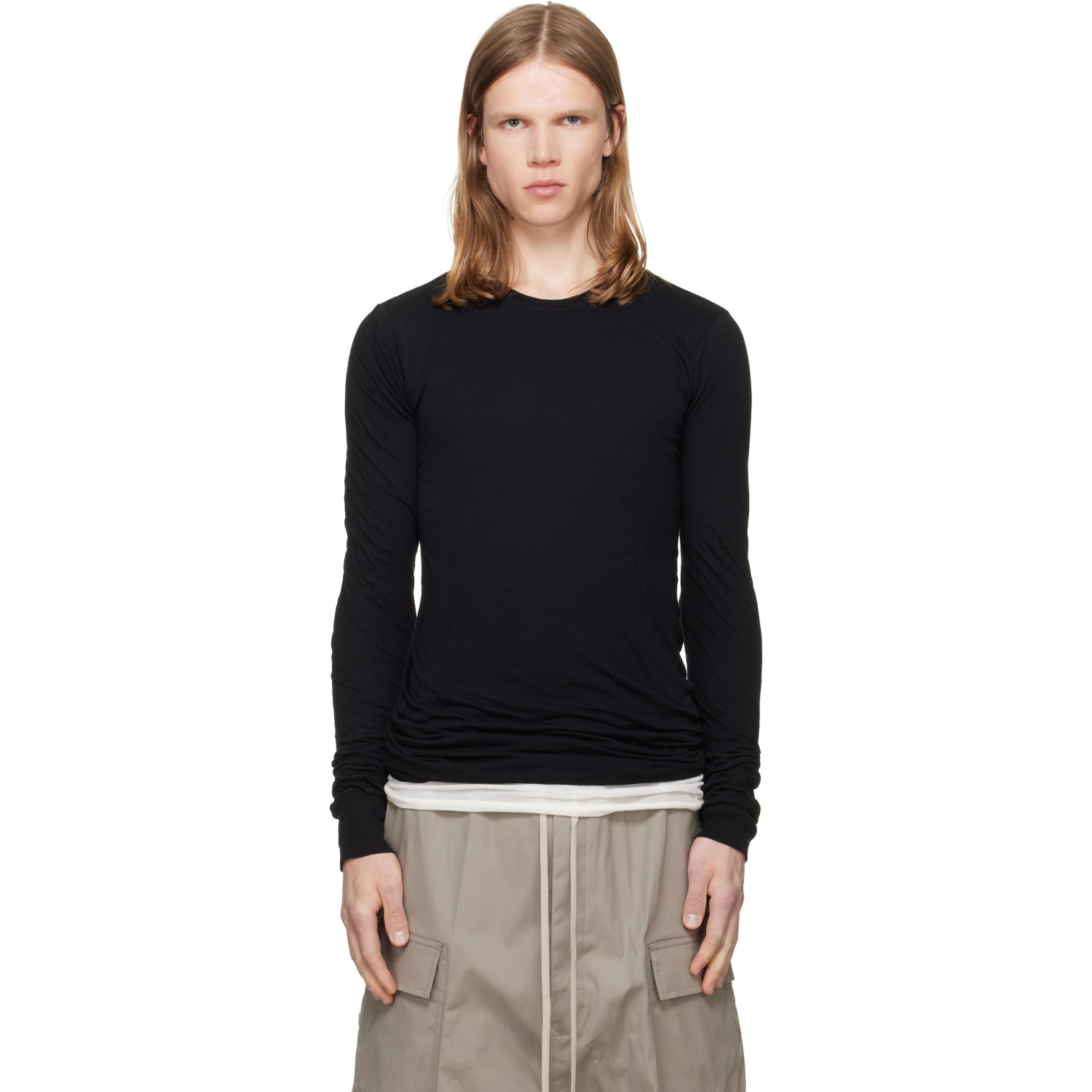 Rick Owens Black Tower Double LS T-shirt