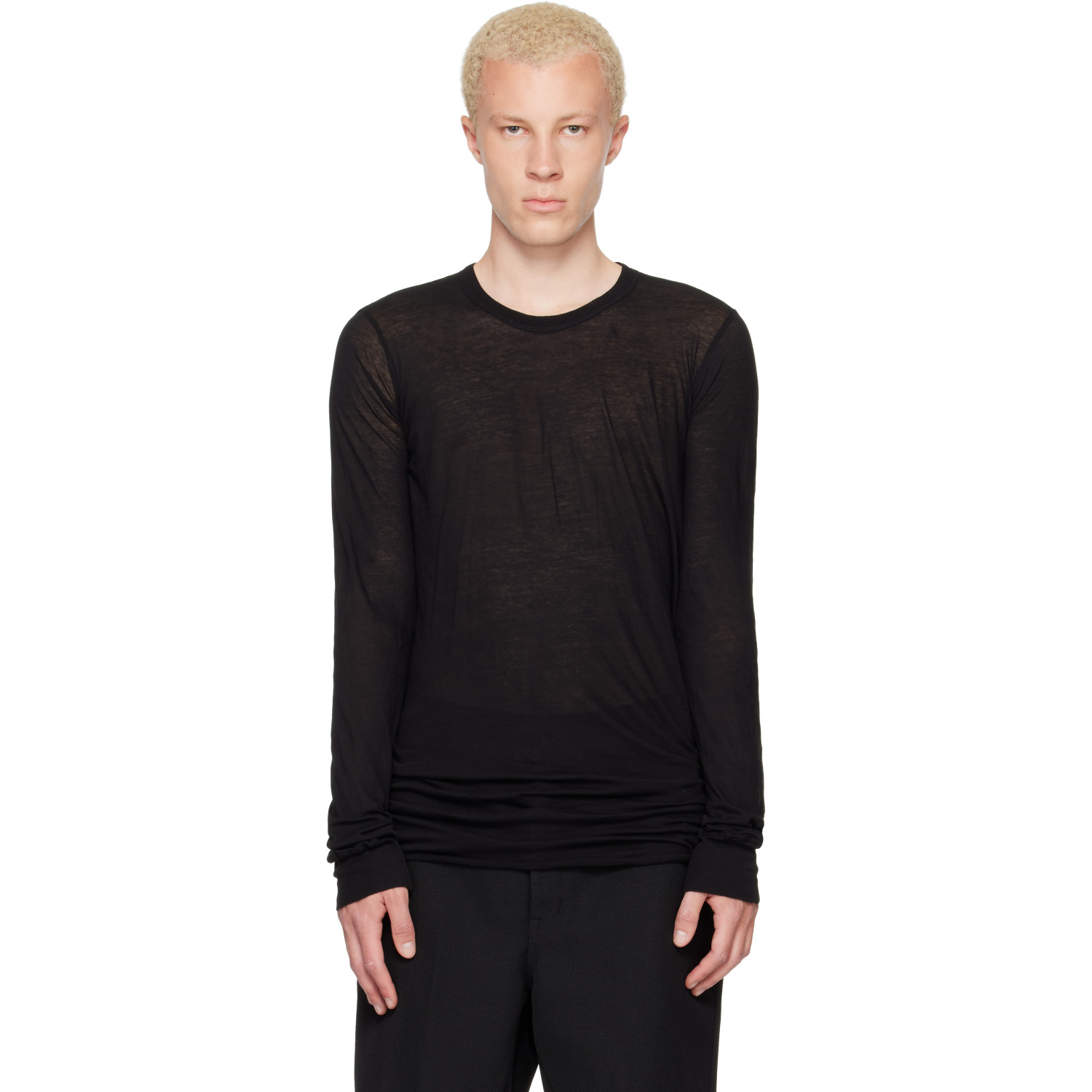 Rick Owens Black Tower Basic LS T-shirt