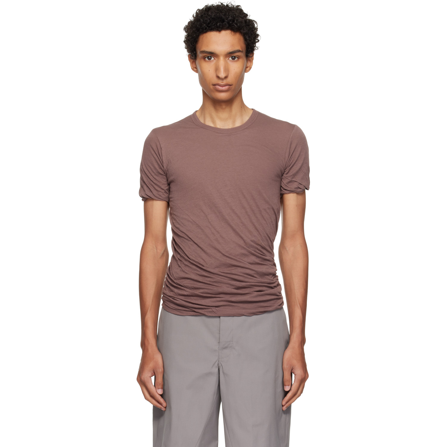 Rick Owens Purple Tower Double S/S T-shirt
