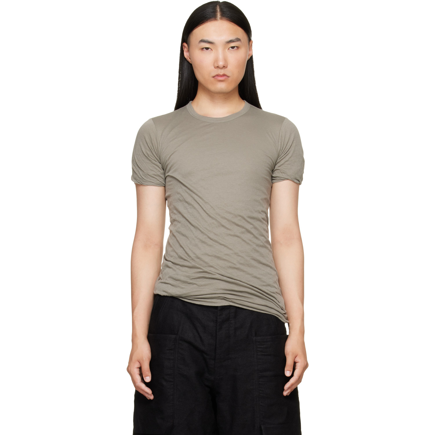 Rick Owens Taupe Tower Double S/S T-shirt
