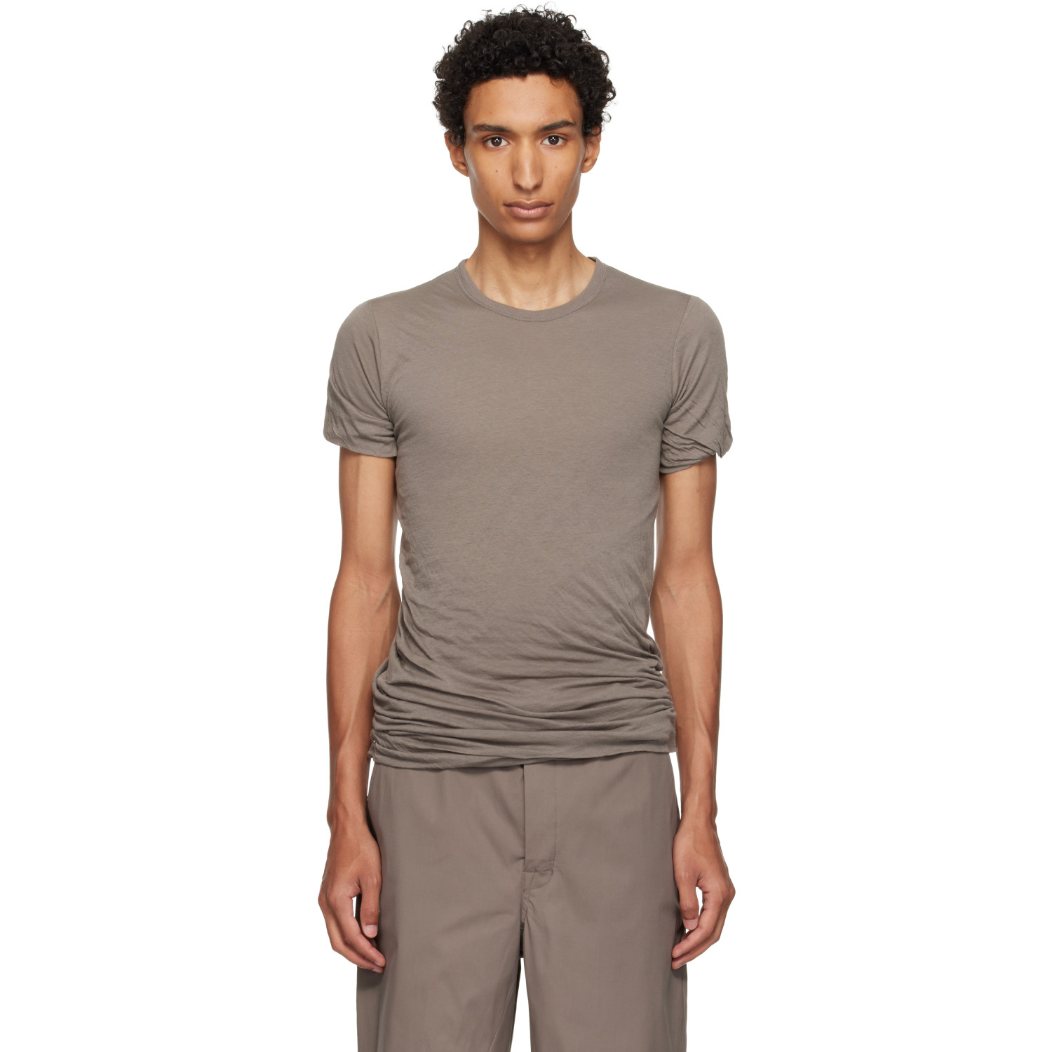 Rick Owens Gray Tower Double S/S T-shirt