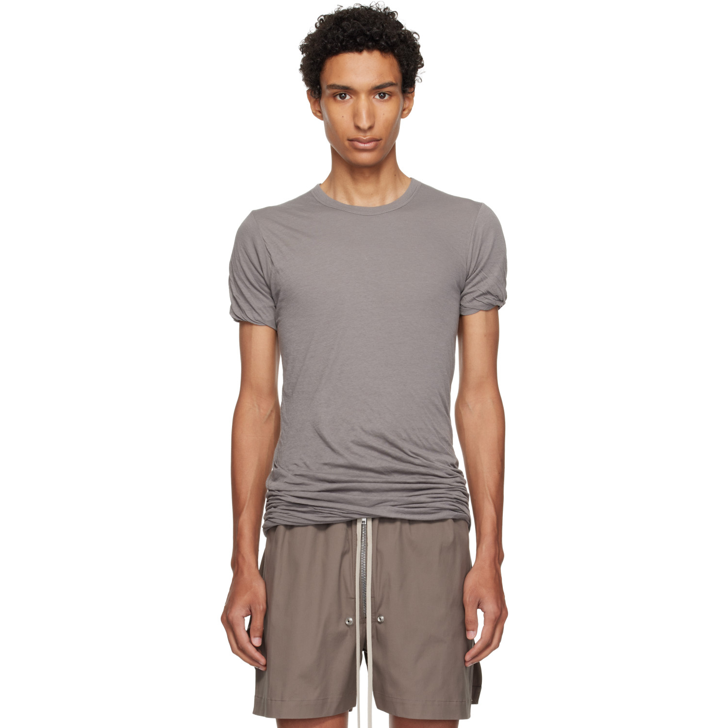 Rick Owens Gray Tower Double S/S T-shirt
