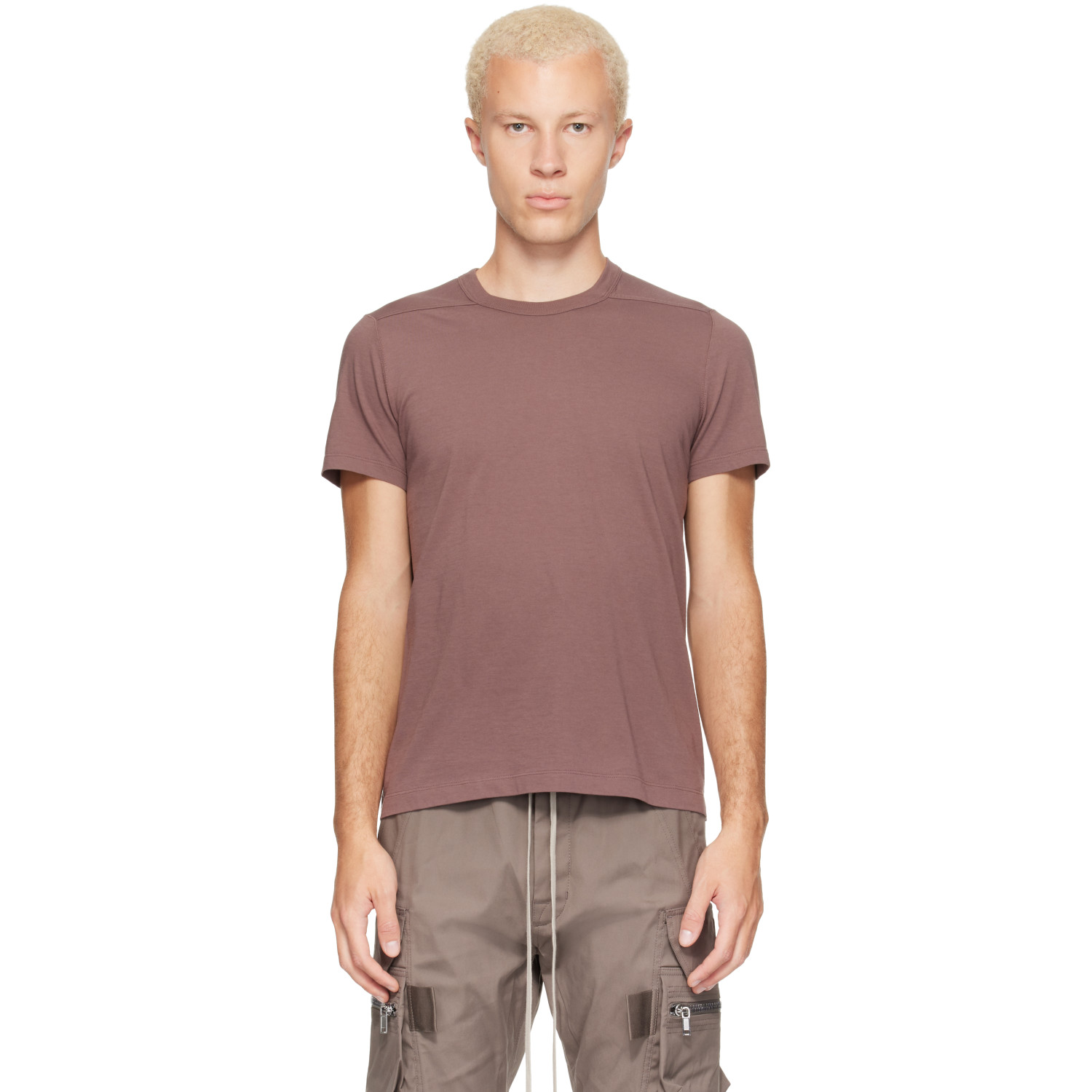 Rick Owens Burgundy Tower Short Level T-shirt