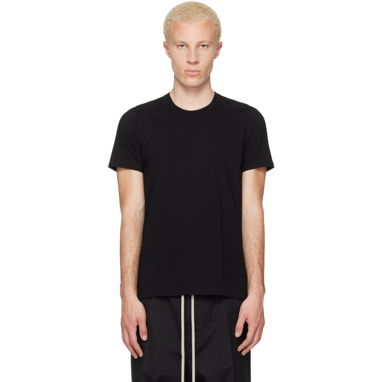 Rick Owens Black Tower Short Level T-shirt