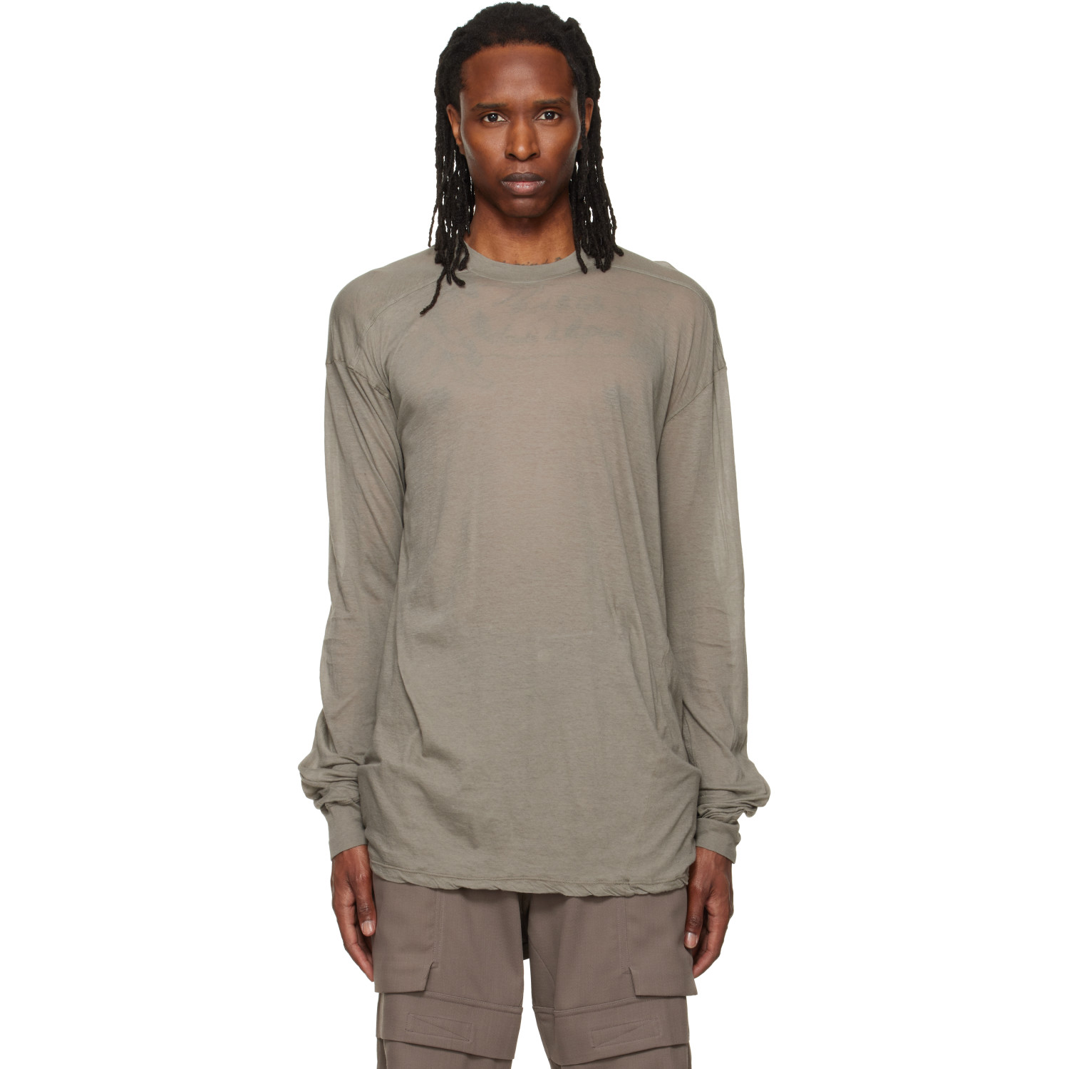 Rick Owens Gray Tower Rick S Jumbo L/S T-shirt