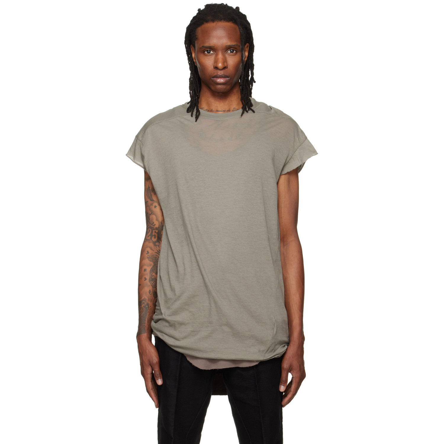 Rick Owens Gray Tower Rick S Jumbo S/S T-shirt