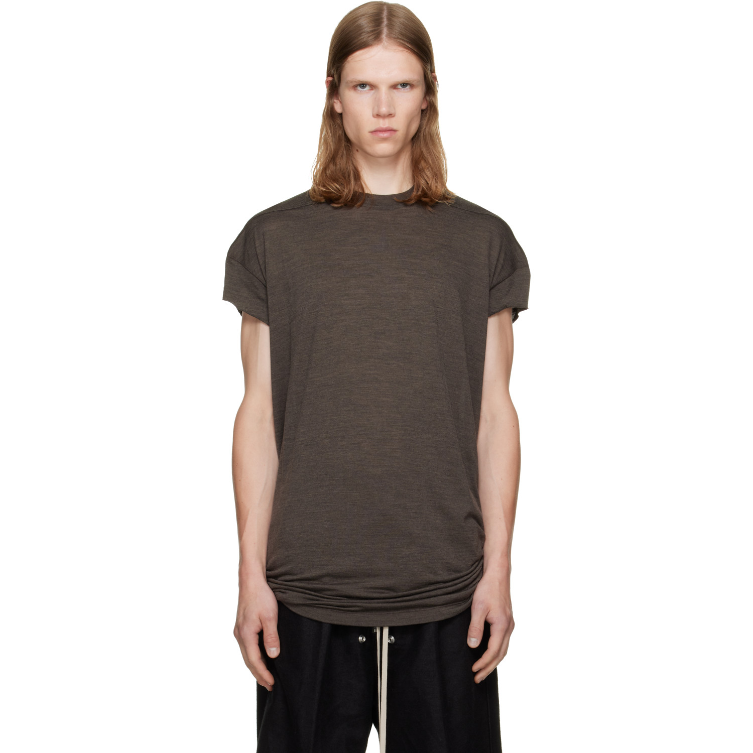 Rick Owens Brown Tower 'Rick' S Jumbo S/S T-shirt