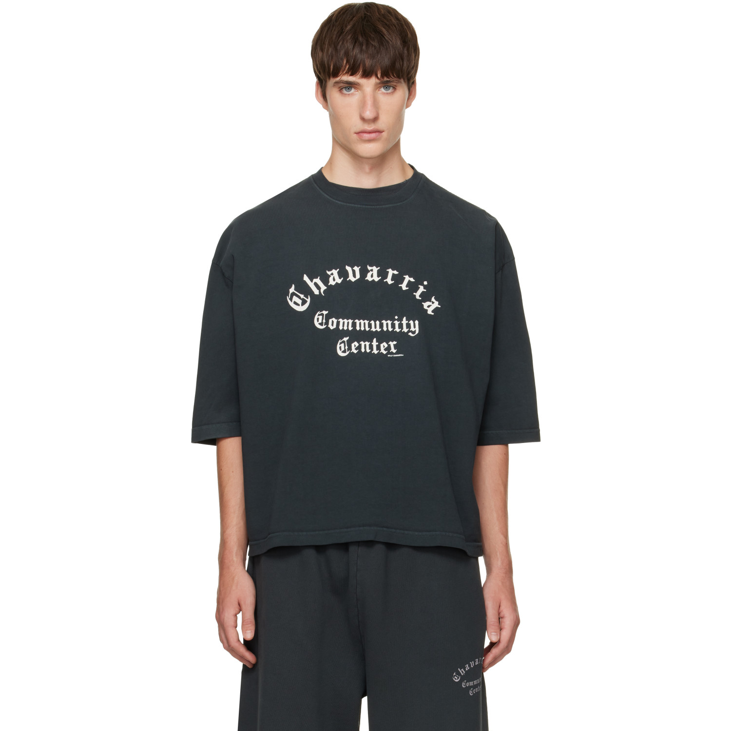 WILLY CHAVARRIA Black 'Community Center' Buffalo T-shirt