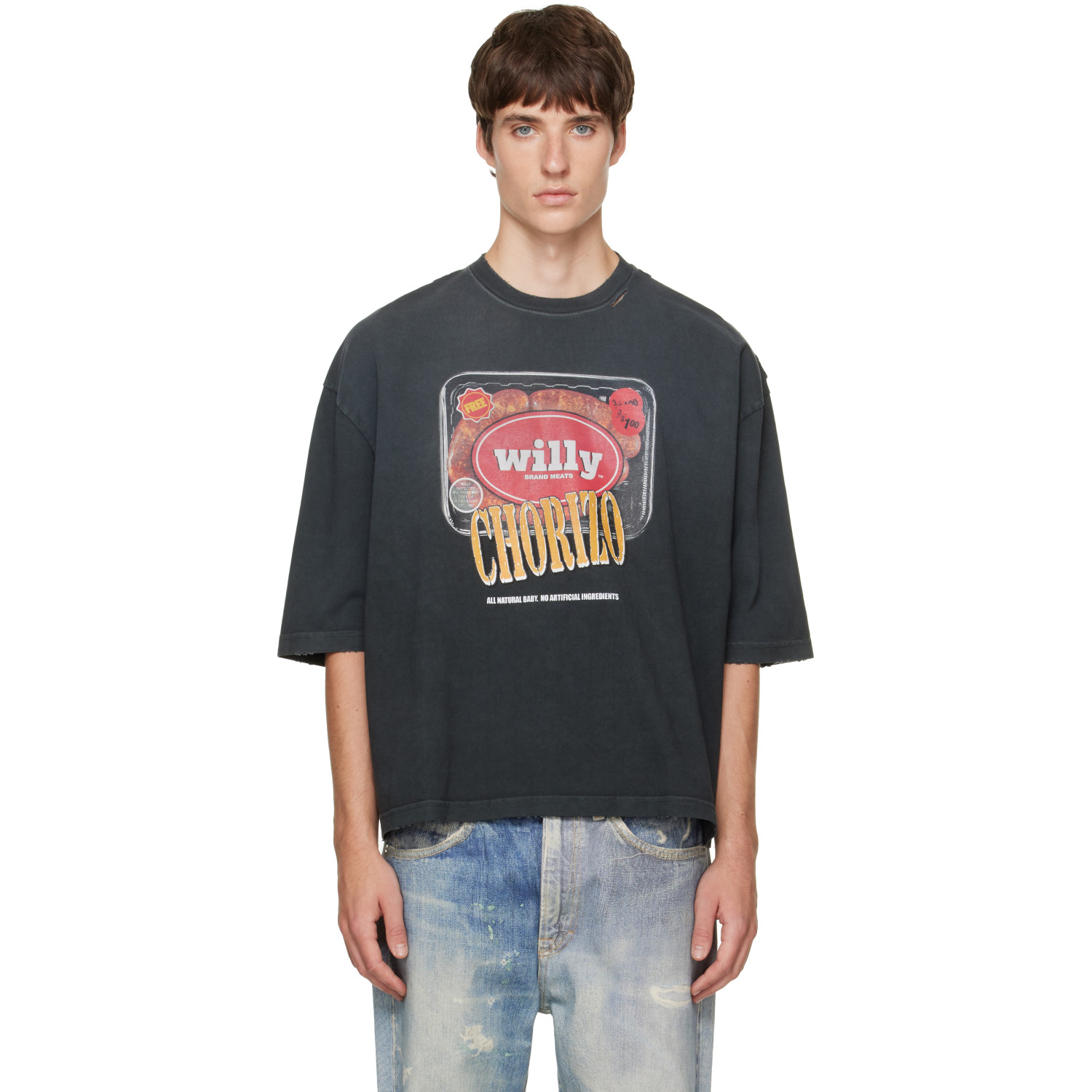 WILLY CHAVARRIA Black 'Especial Chorizo' Buffalo T-shirt