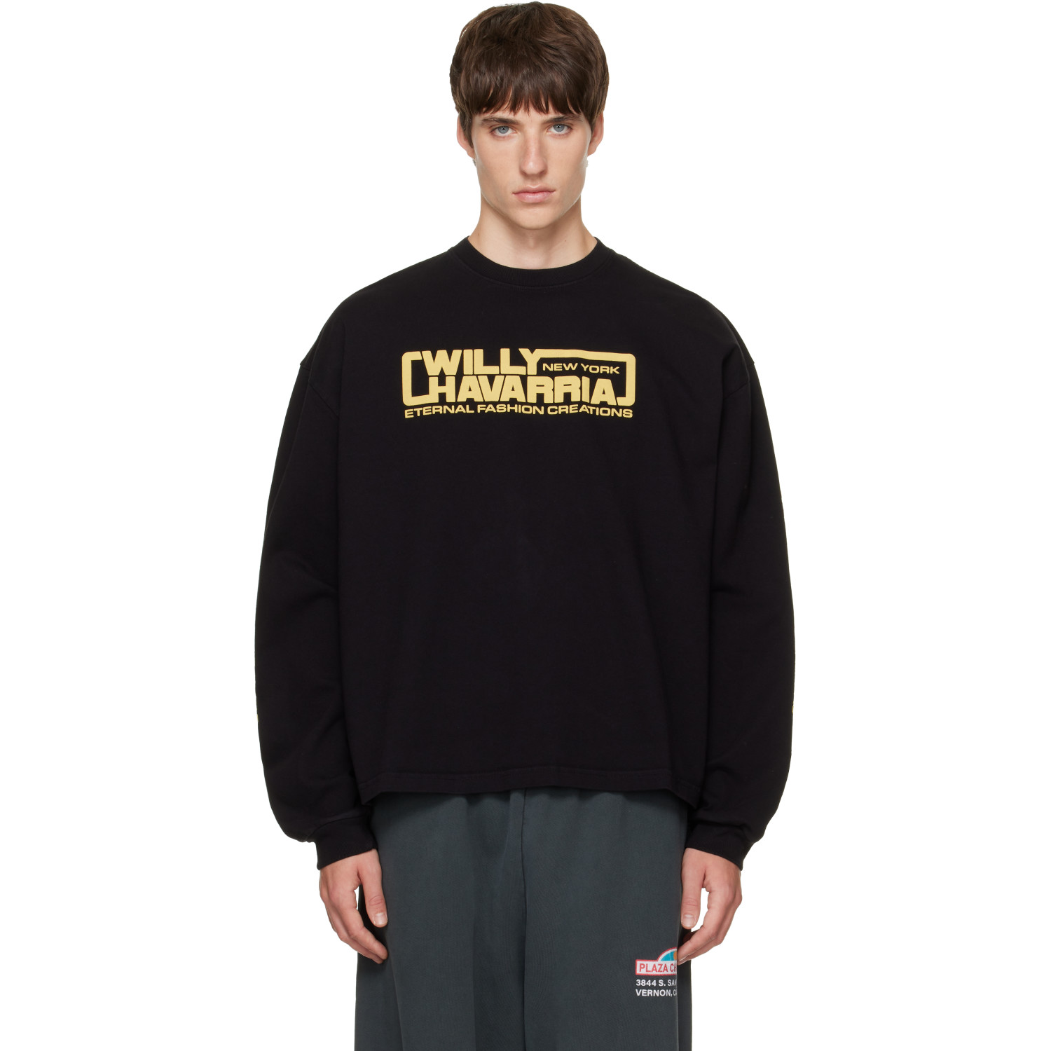WILLY CHAVARRIA Black 'Eternal Fashion Creations' LS Buffalo T-shirt