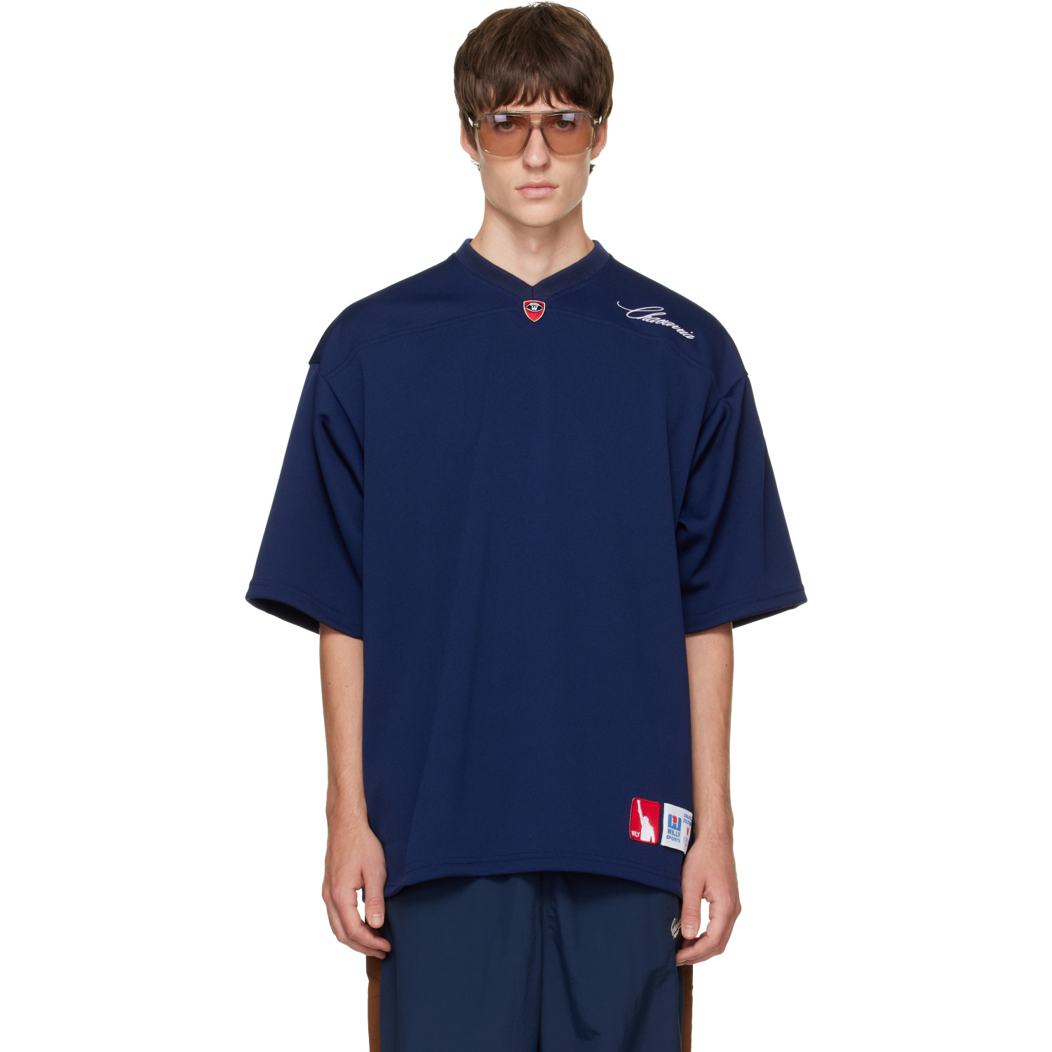 WILLY CHAVARRIA Navy 'Willy' Sport Jersey T-shirt
