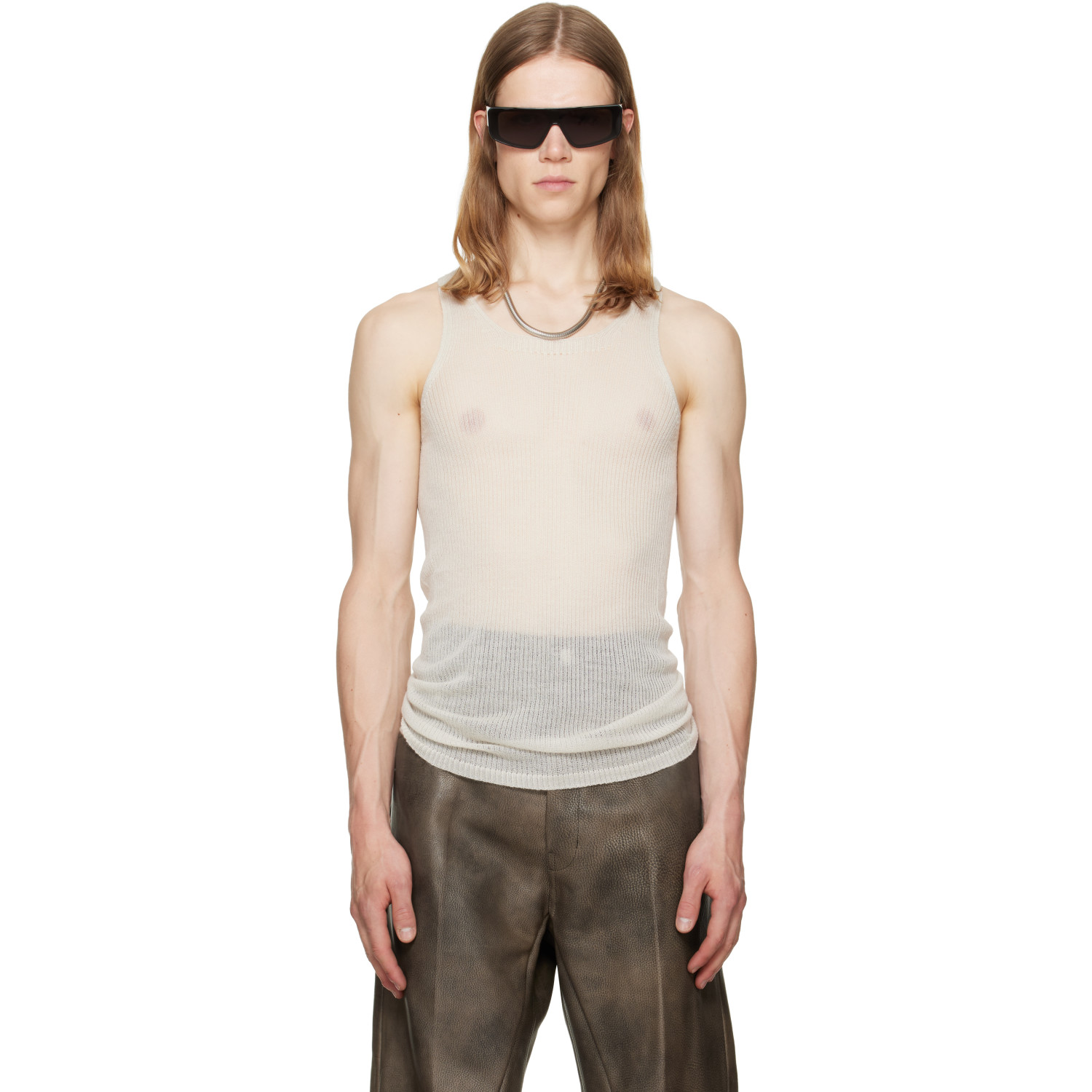 Rick Owens Off-White Tower Pony Tank Top