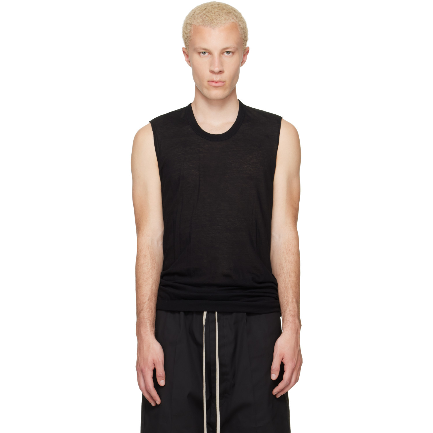 Rick Owens Black Tower Basic SL Tank Top