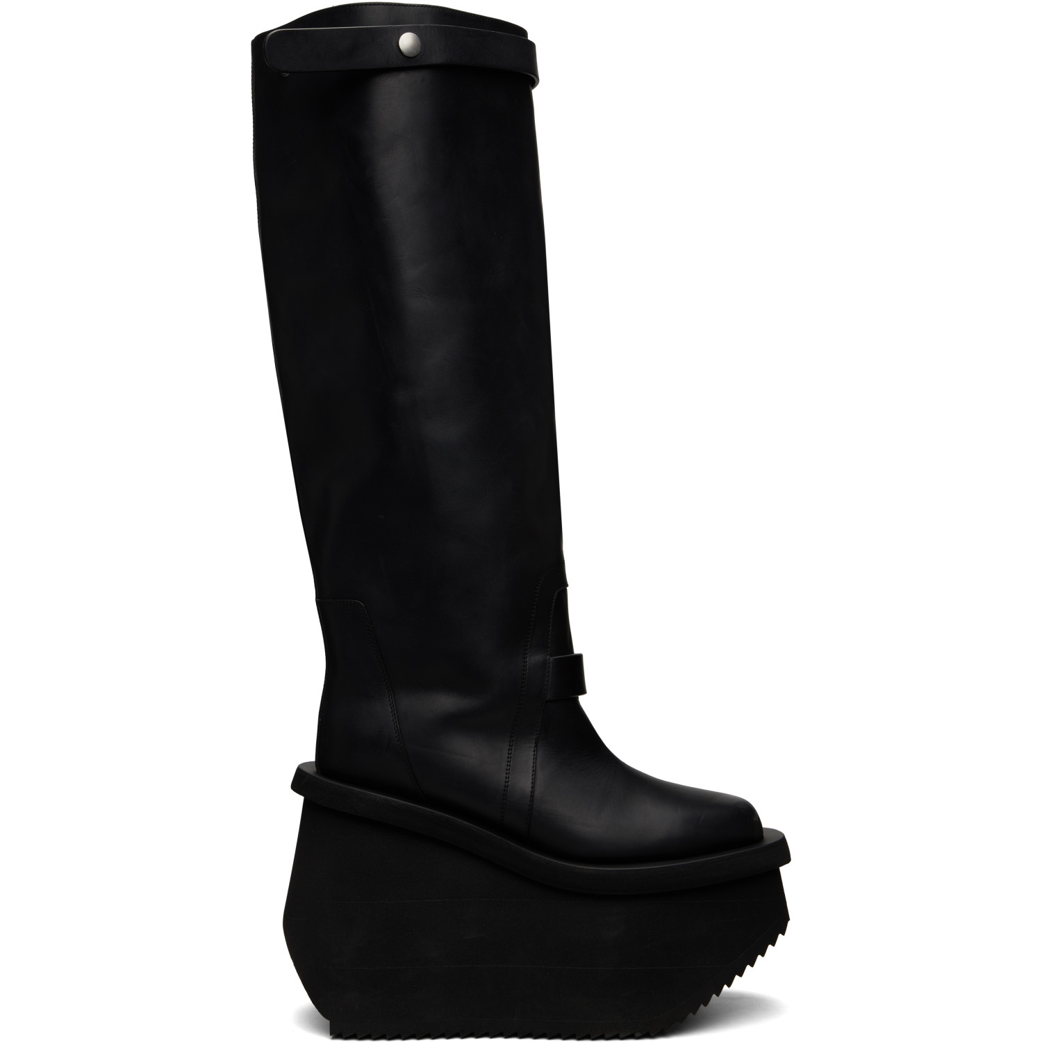 Rick Owens Black Tower Naska Factory Knee Boots