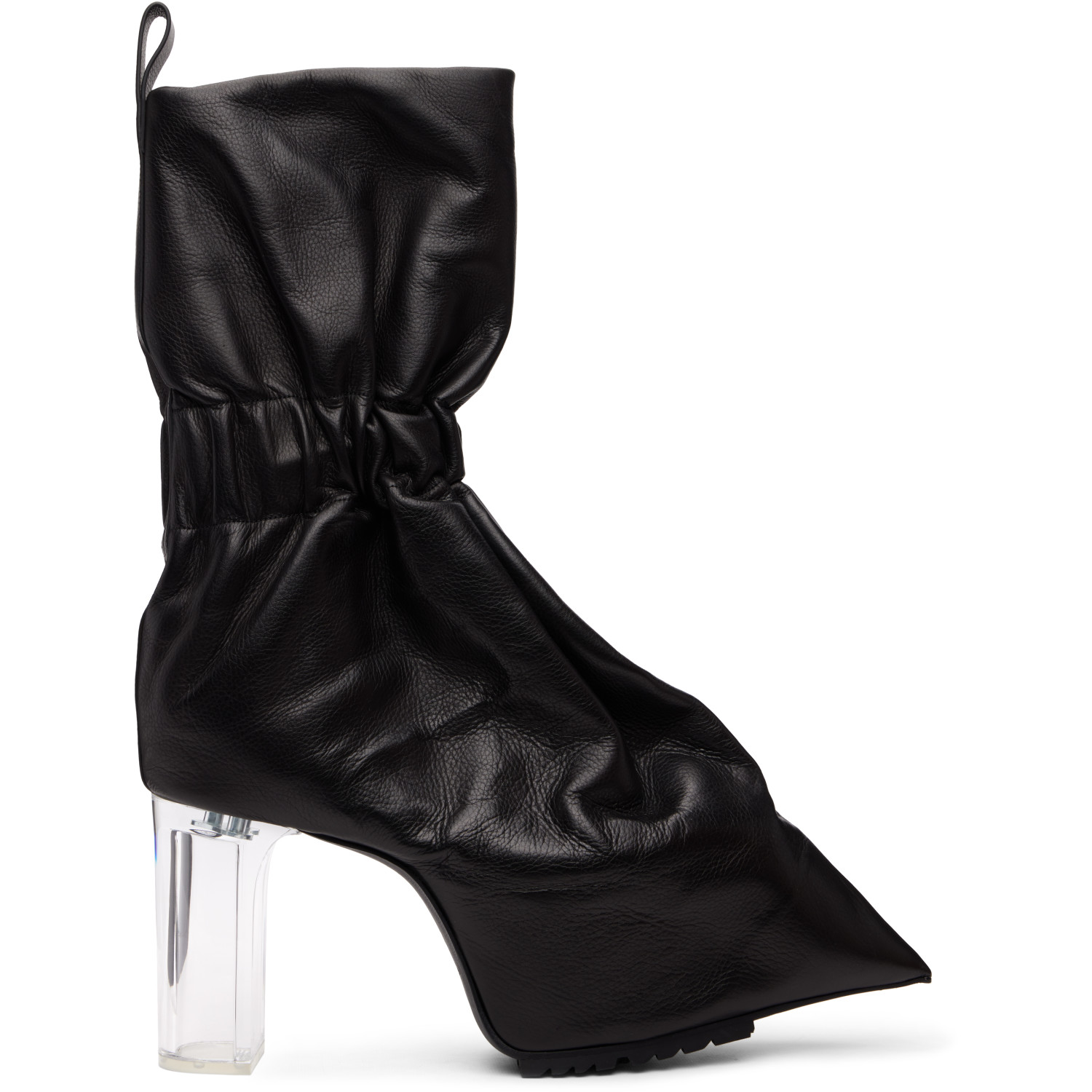 Rick Owens Black Tower Pull-On Cuffed Taquito Boots