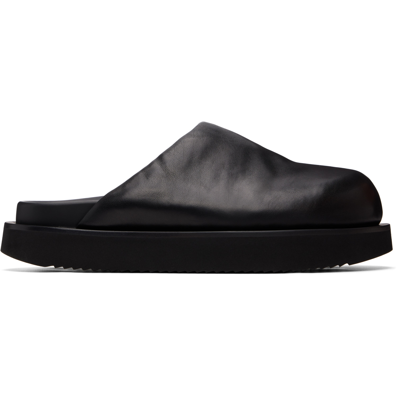 Rick Owens Black Tower Padded Platform Slides