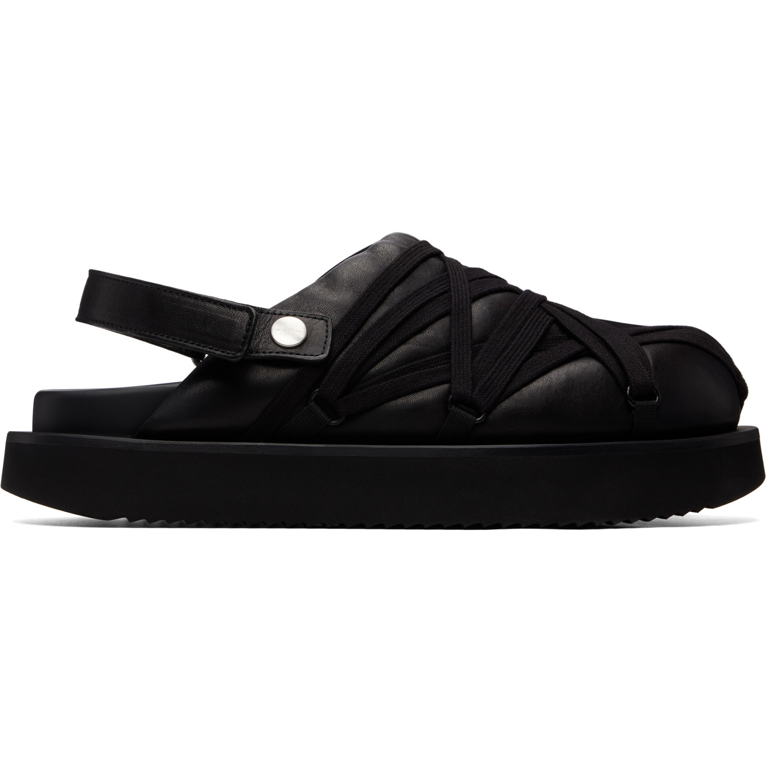 Rick Owens Black Tower Megalace Padded Platform Loafers