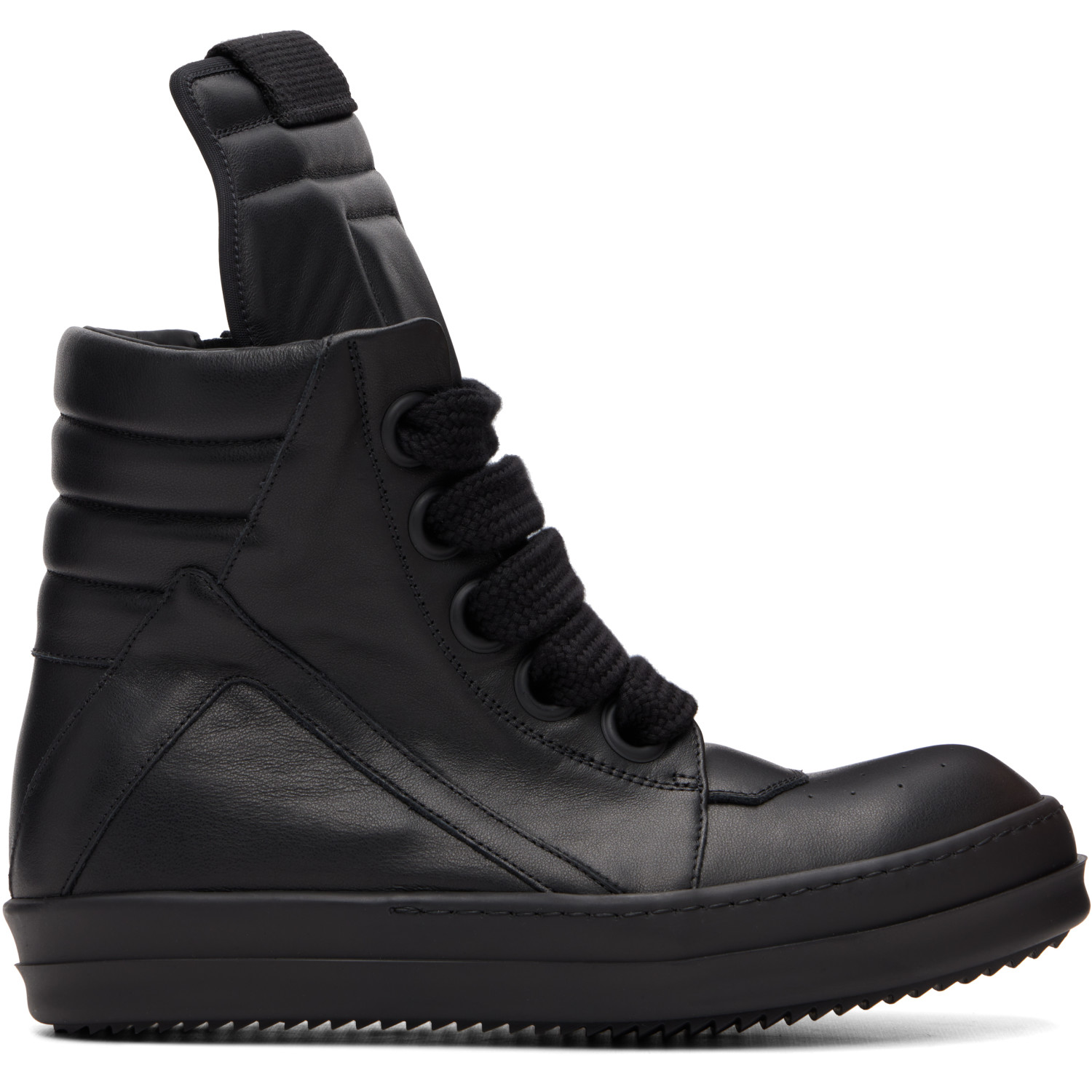 Rick Owens Black Tower Jumbolace Geobasket Sneakers