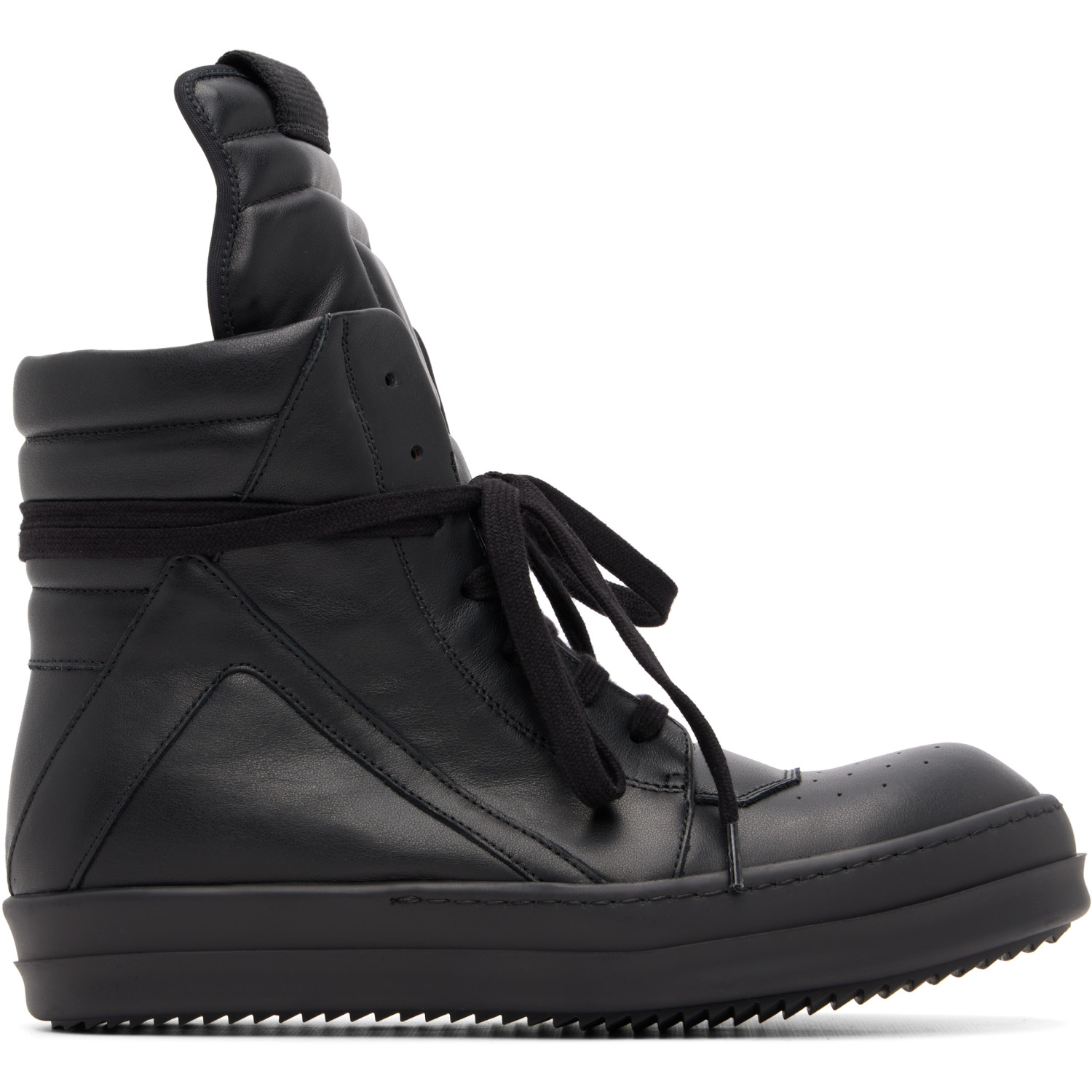 Rick Owens Black Tower Geobasket Sneakers