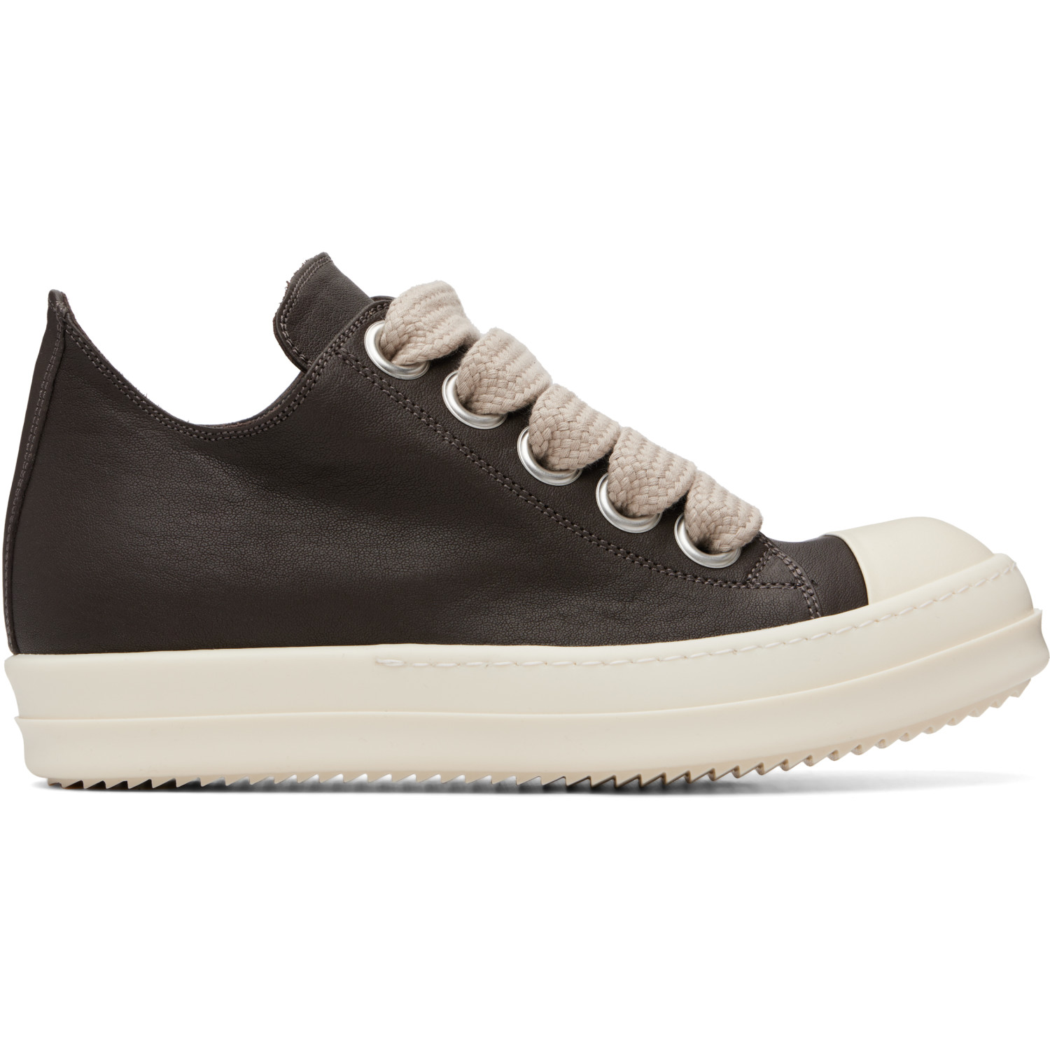 Rick Owens Brown Tower Jumbolace Low Sneaks Sneakers