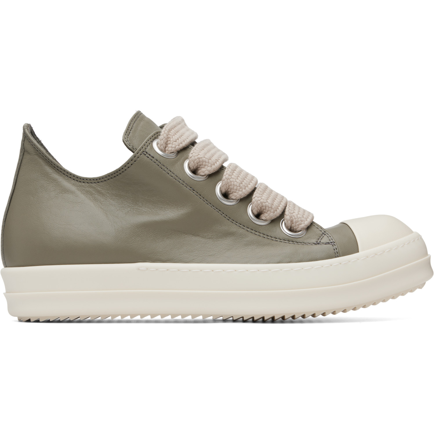 Rick Owens Taupe Tower Jumbolace Low Sneaks Sneakers
