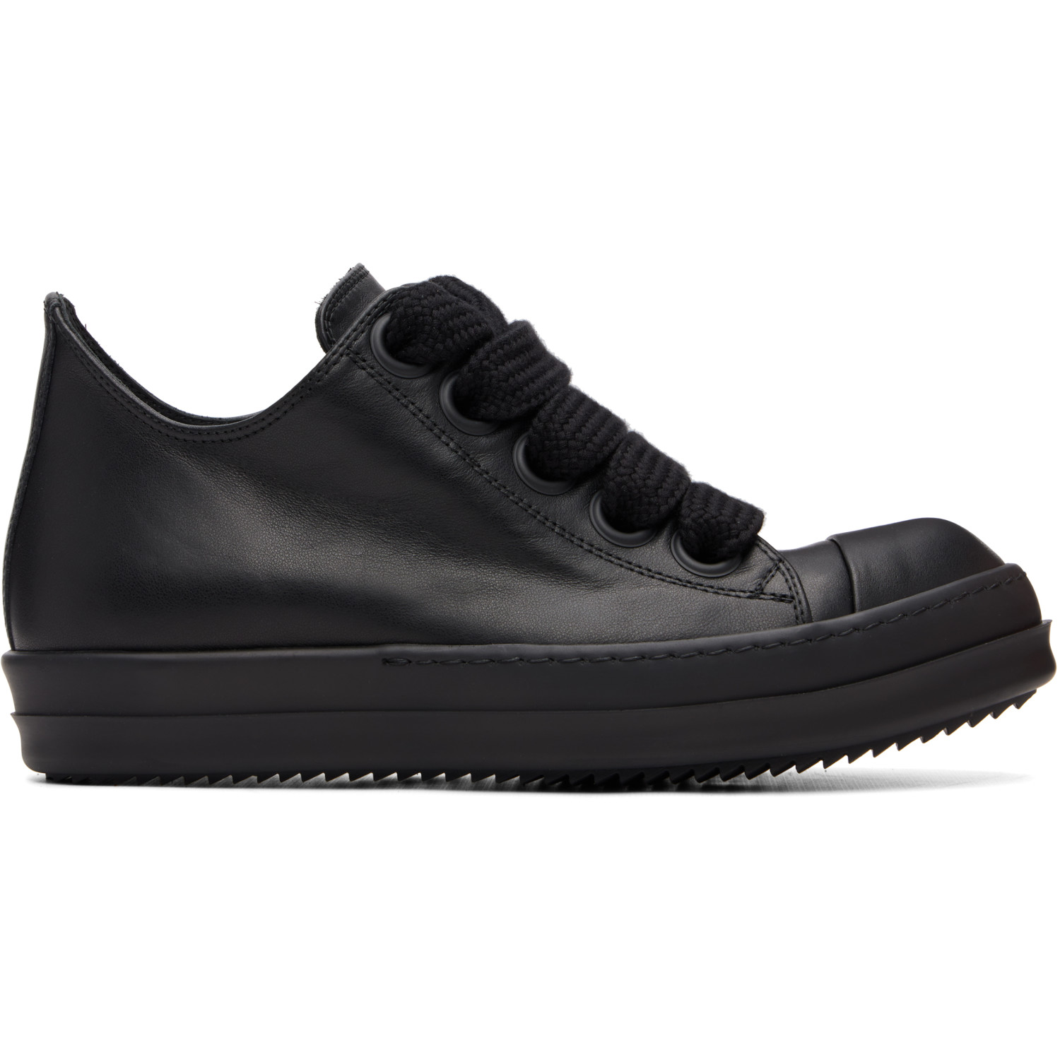 Rick Owens Black Tower Jumbolace Low Sneaks Sneakers