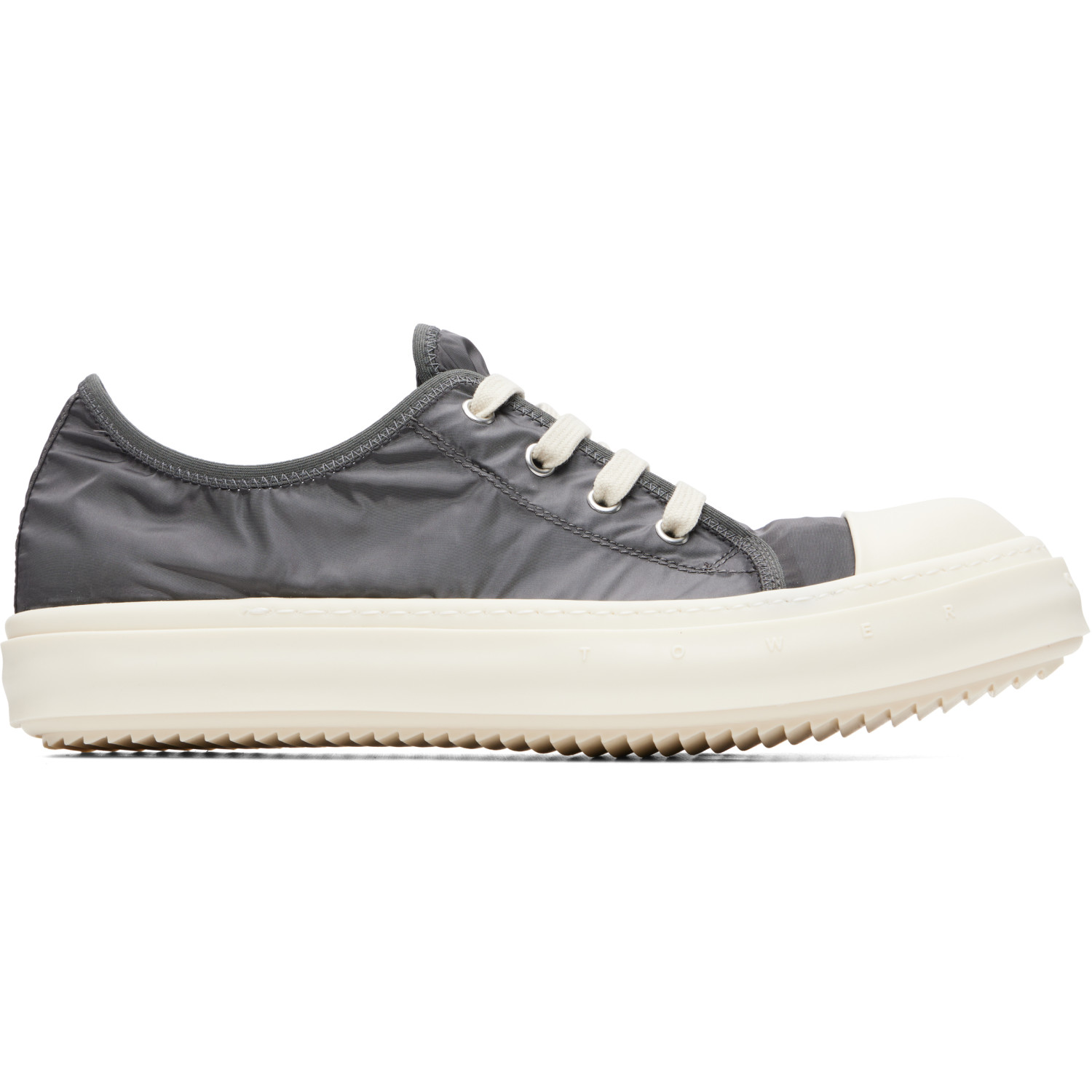 Rick Owens Gray & White Tower Low Sneakers