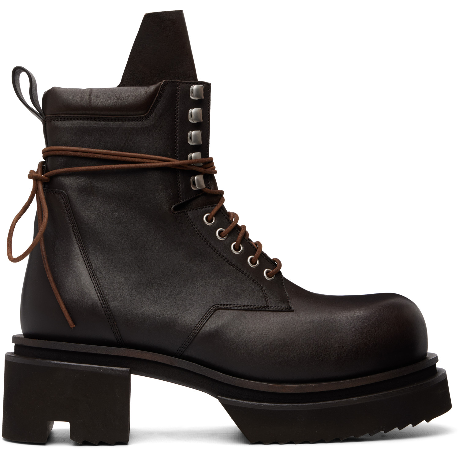 Rick Owens Brown Tower Low Army Bogun Boots