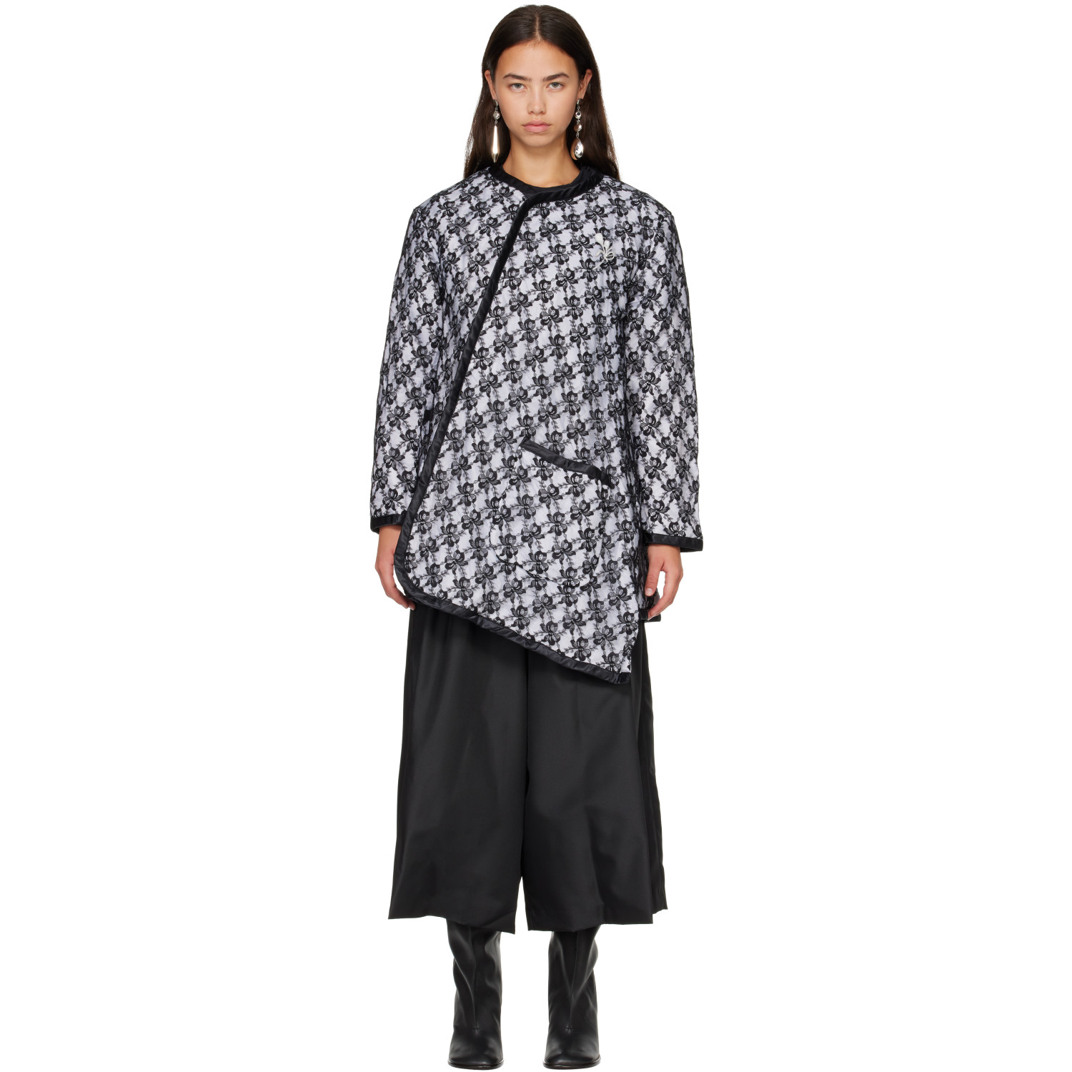 Comme des Garçons Black & White Raschel Lace Jacket