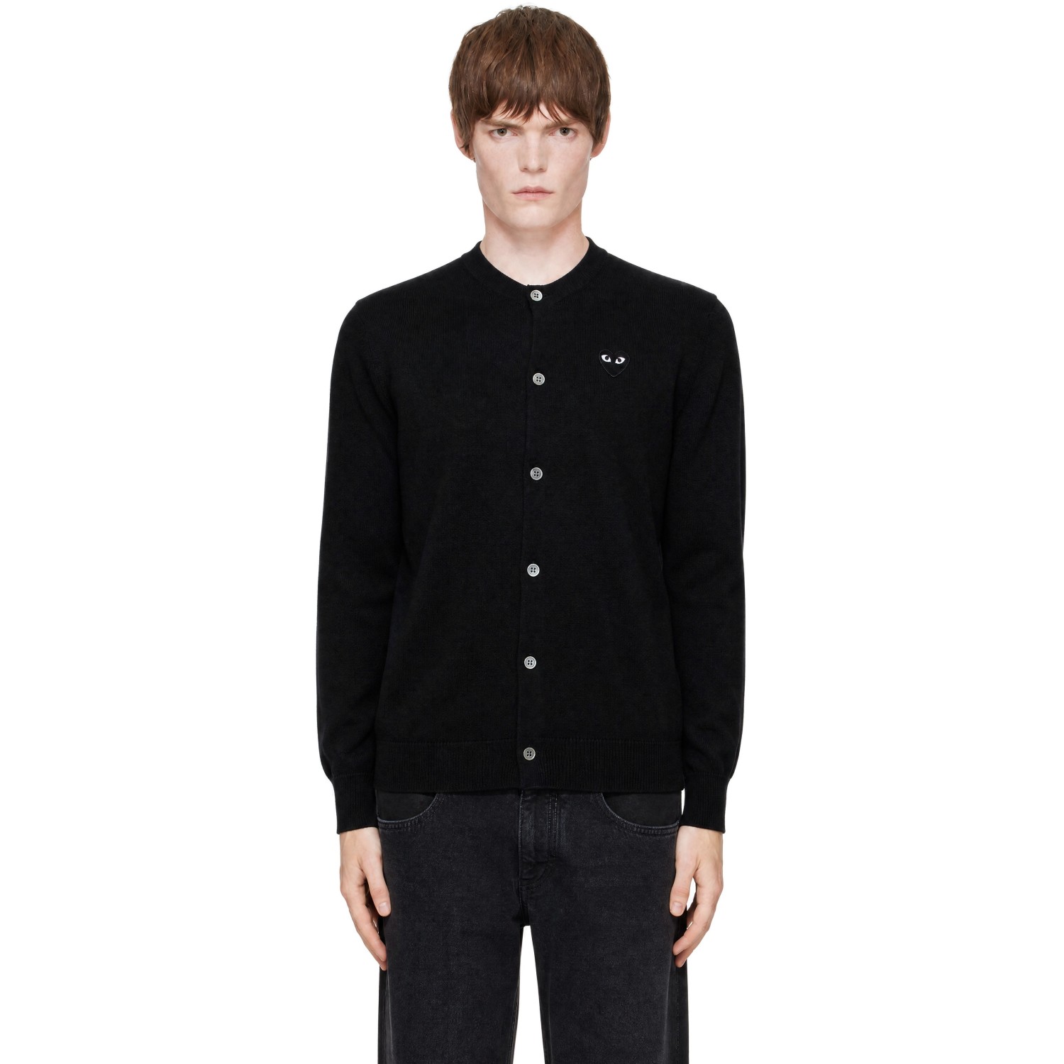COMME des GARÇONS PLAY Black Heart Emblem Round-Neck Cardigan