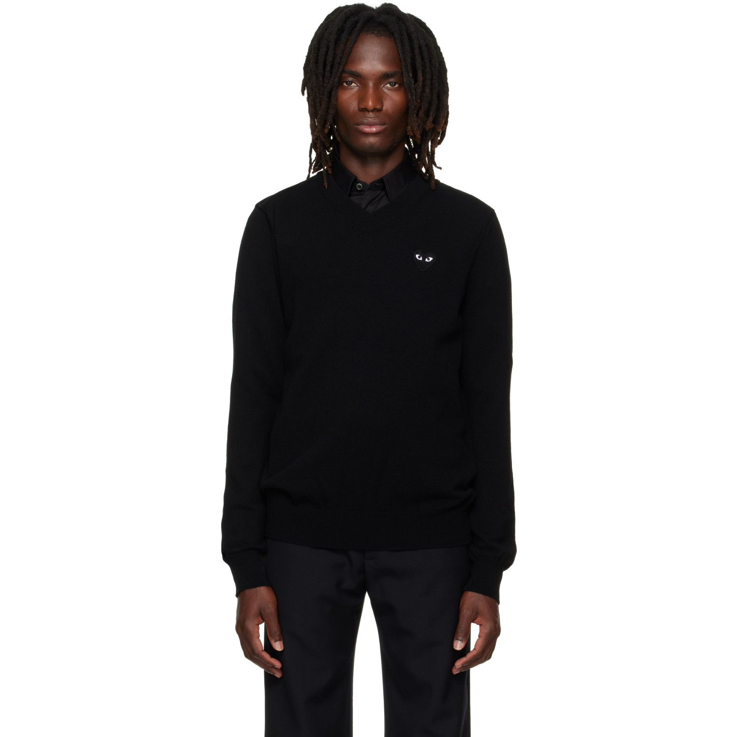 COMME des GARÇONS PLAY Black Heart Emblem Sweater
