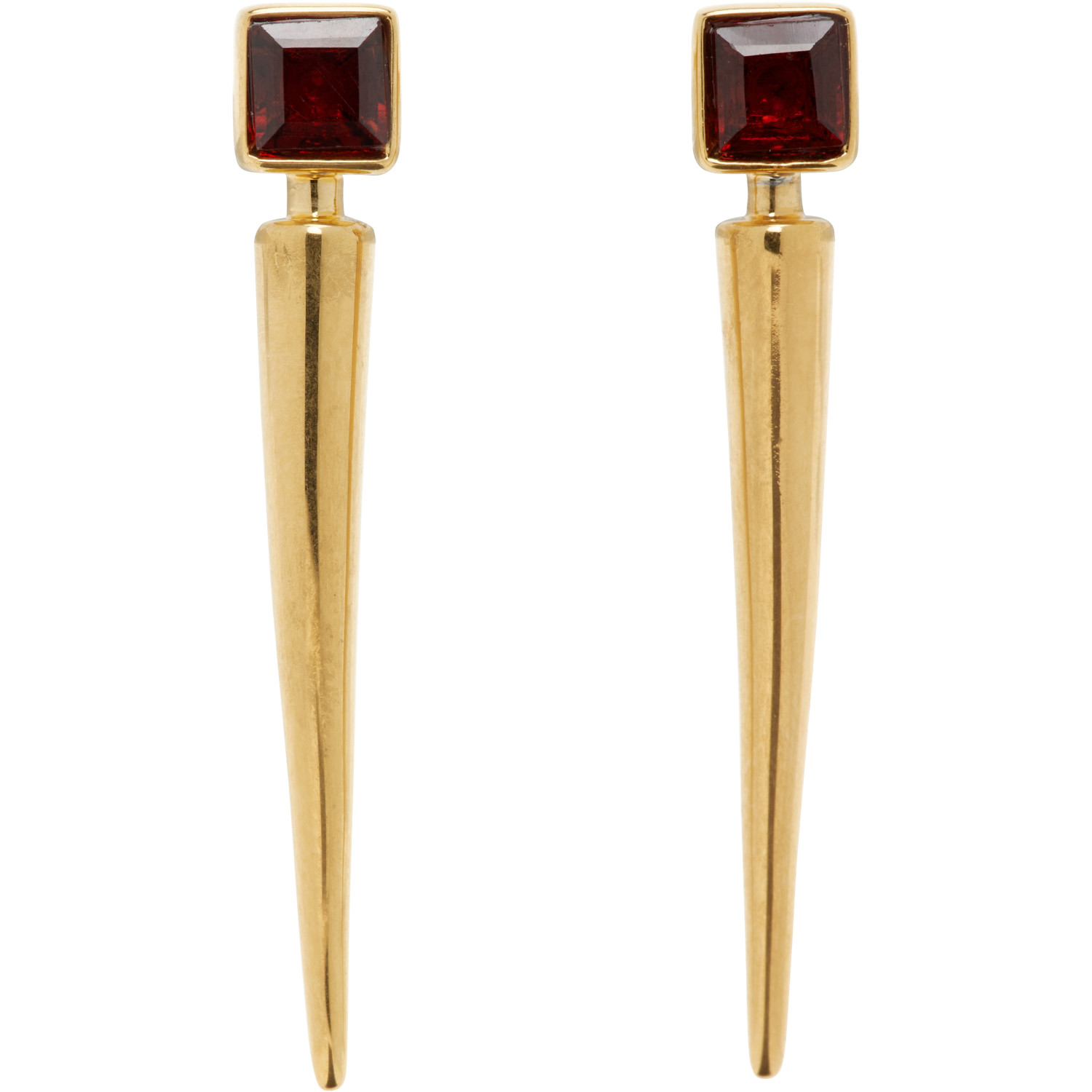 Jil Sander Garnet Earrings