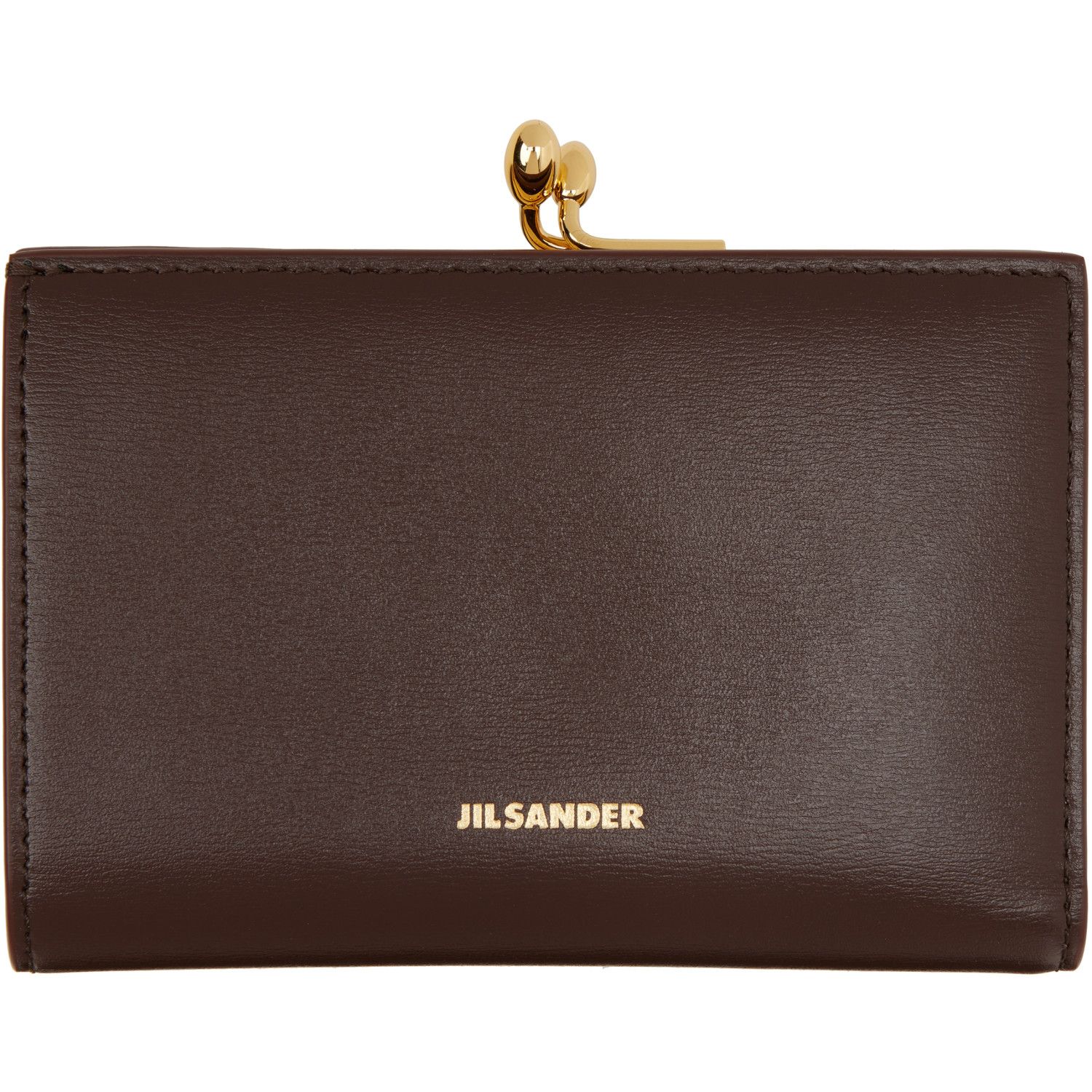 Jil Sander Burgundy Goji Purse Small Wallet