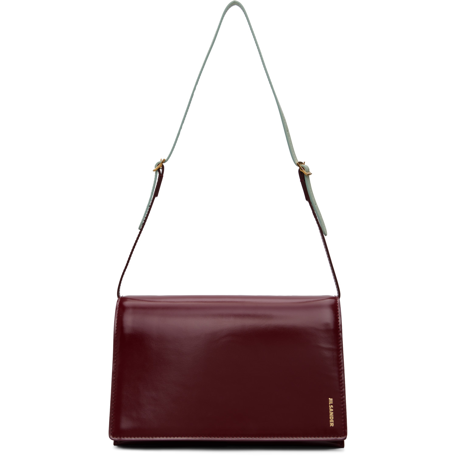Jil Sander Burgundy File Small Bag