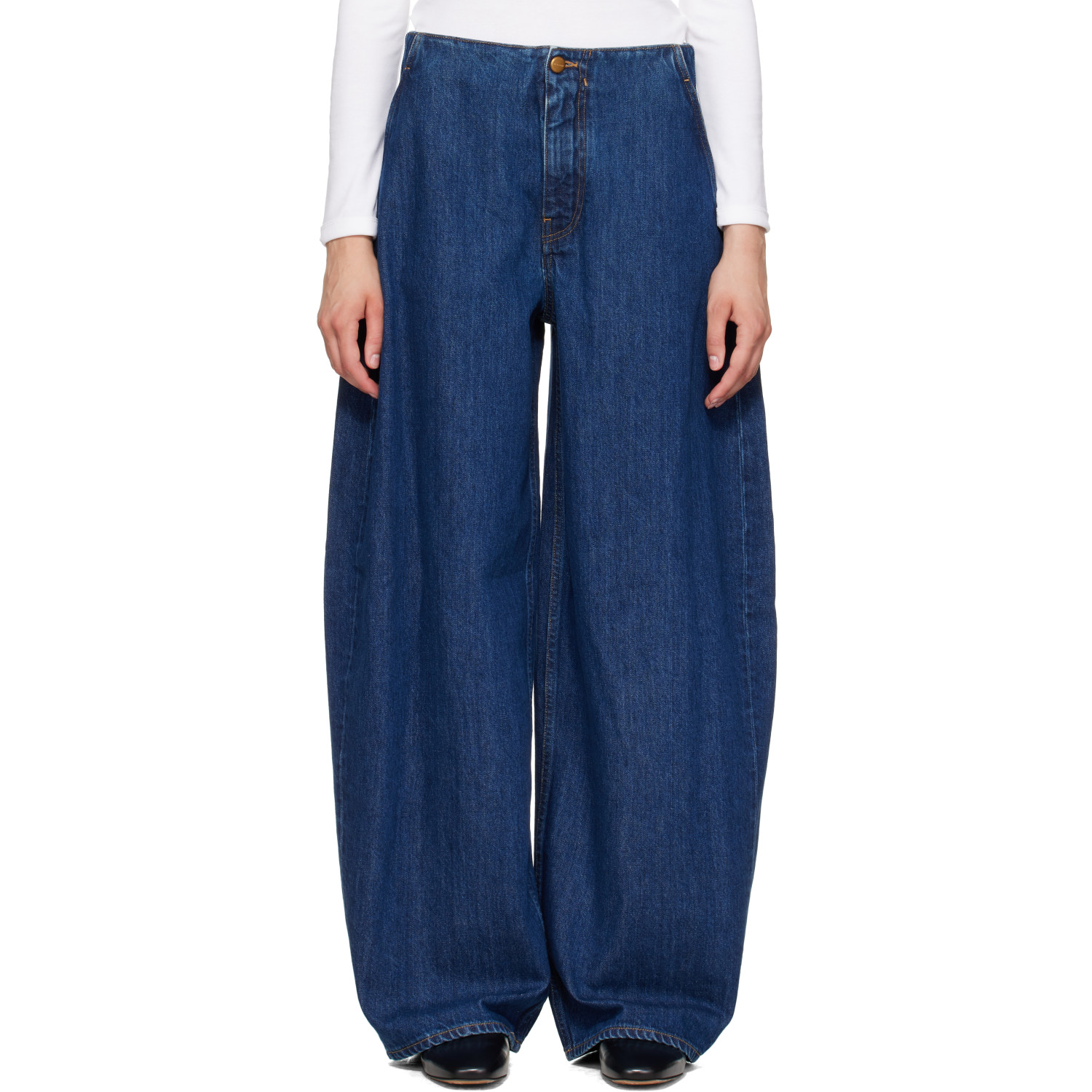 Jil Sander Navy Relaxed Lightweight Jeans