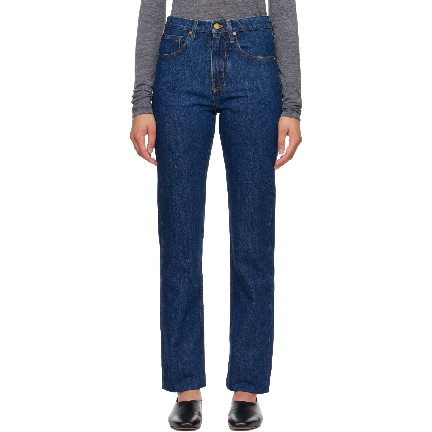 Jil Sander Navy Faded Jeans