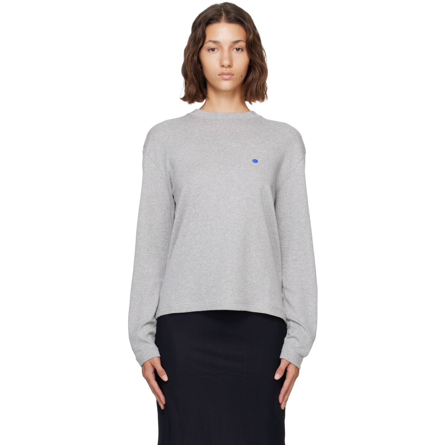 Jil Sander Gray Cotton Cashmere T-shirt