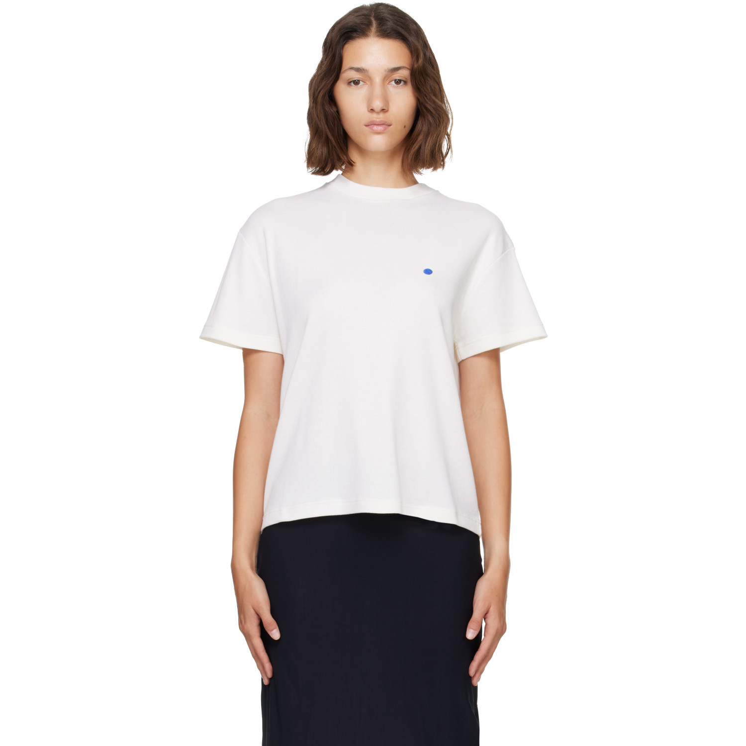 Jil Sander White Cotton Cashmere T-shirt