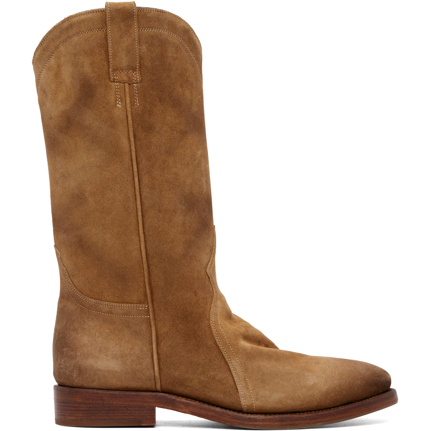 Jil Sander Tan Suede Boots