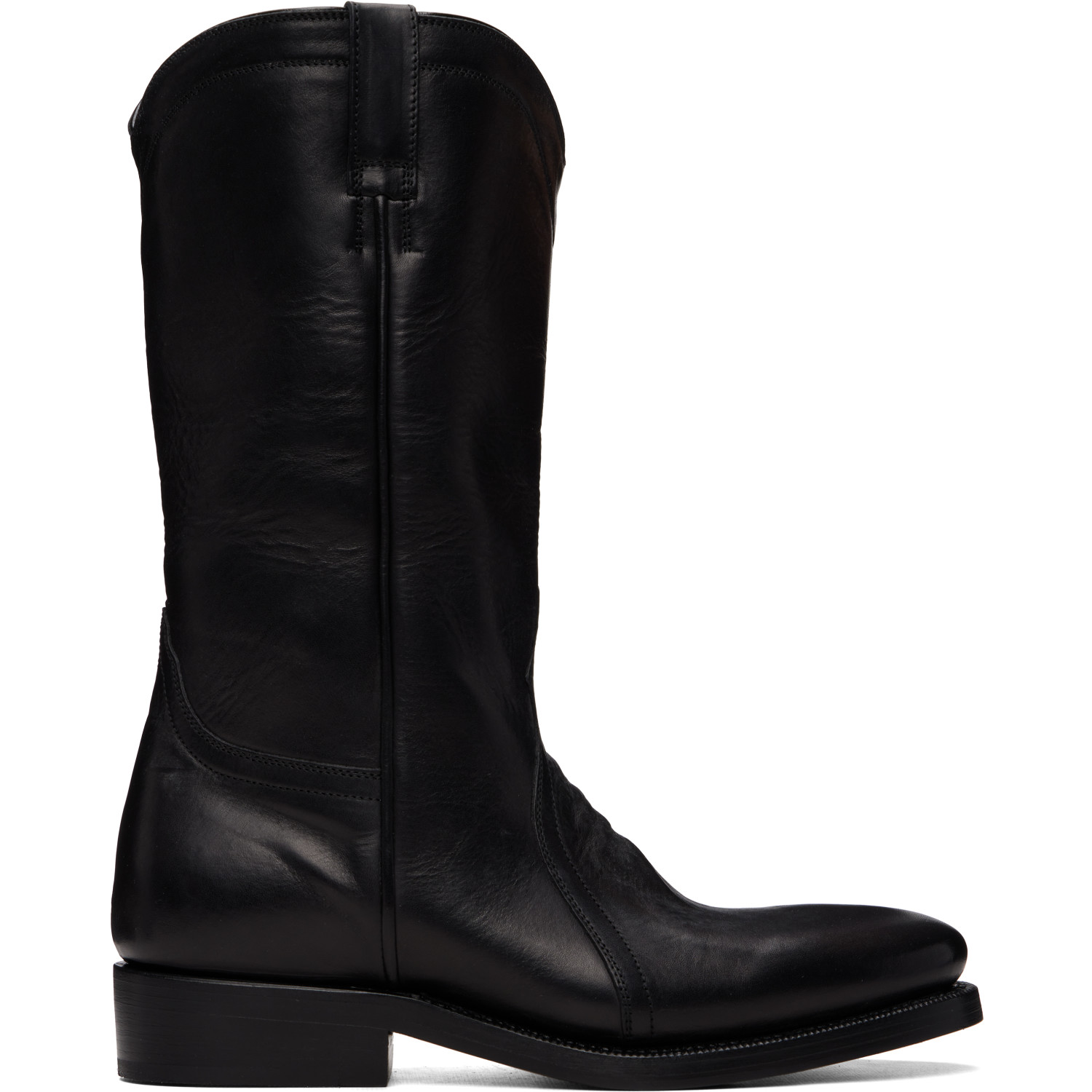 Jil Sander Black Leather Boots