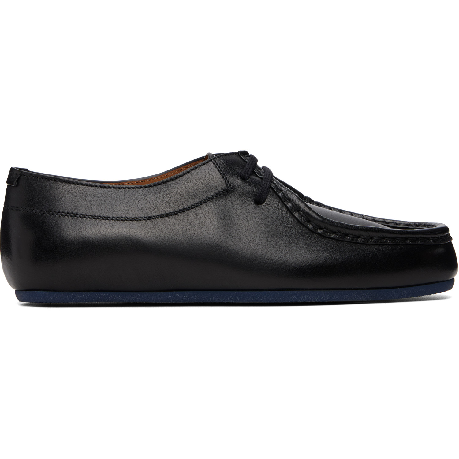 Jil Sander Black & Blue Hood Lace-Up Derbys