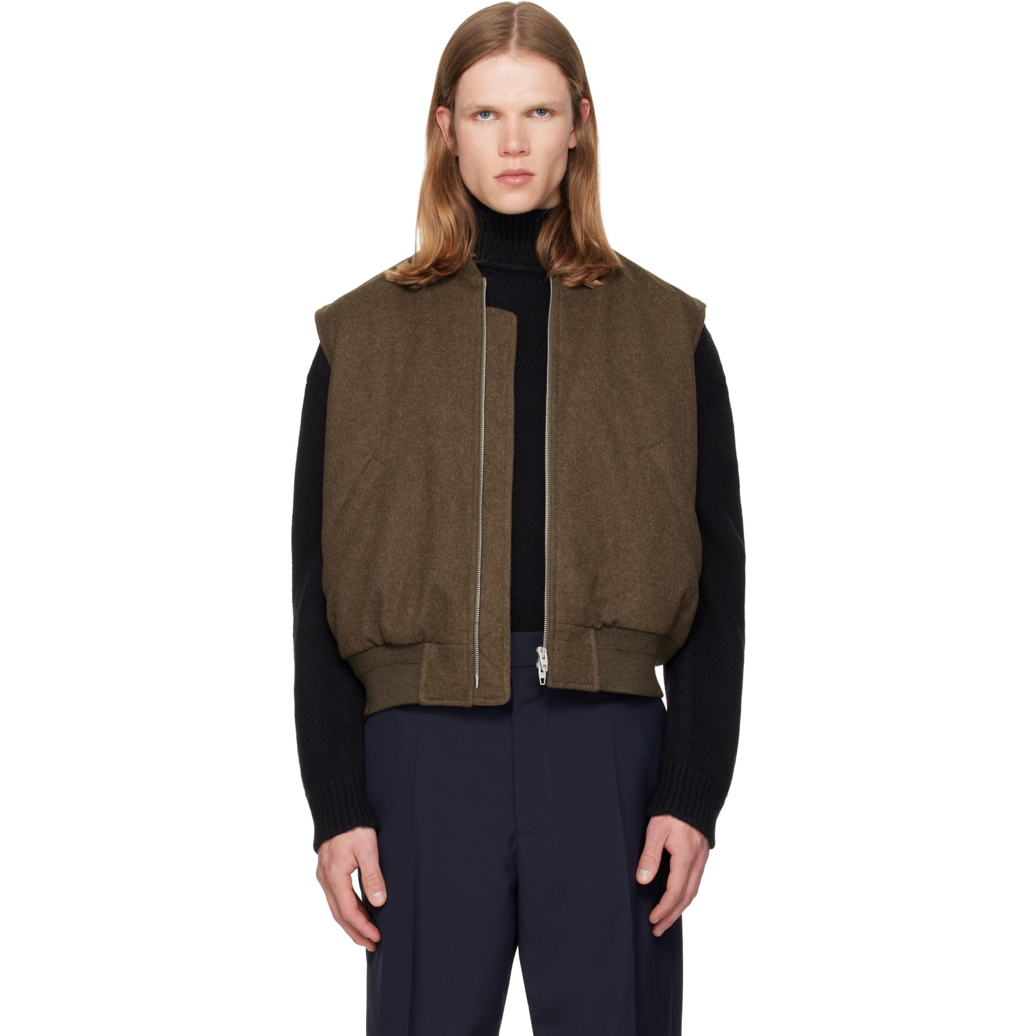 Jil Sander Brown Sport Vest