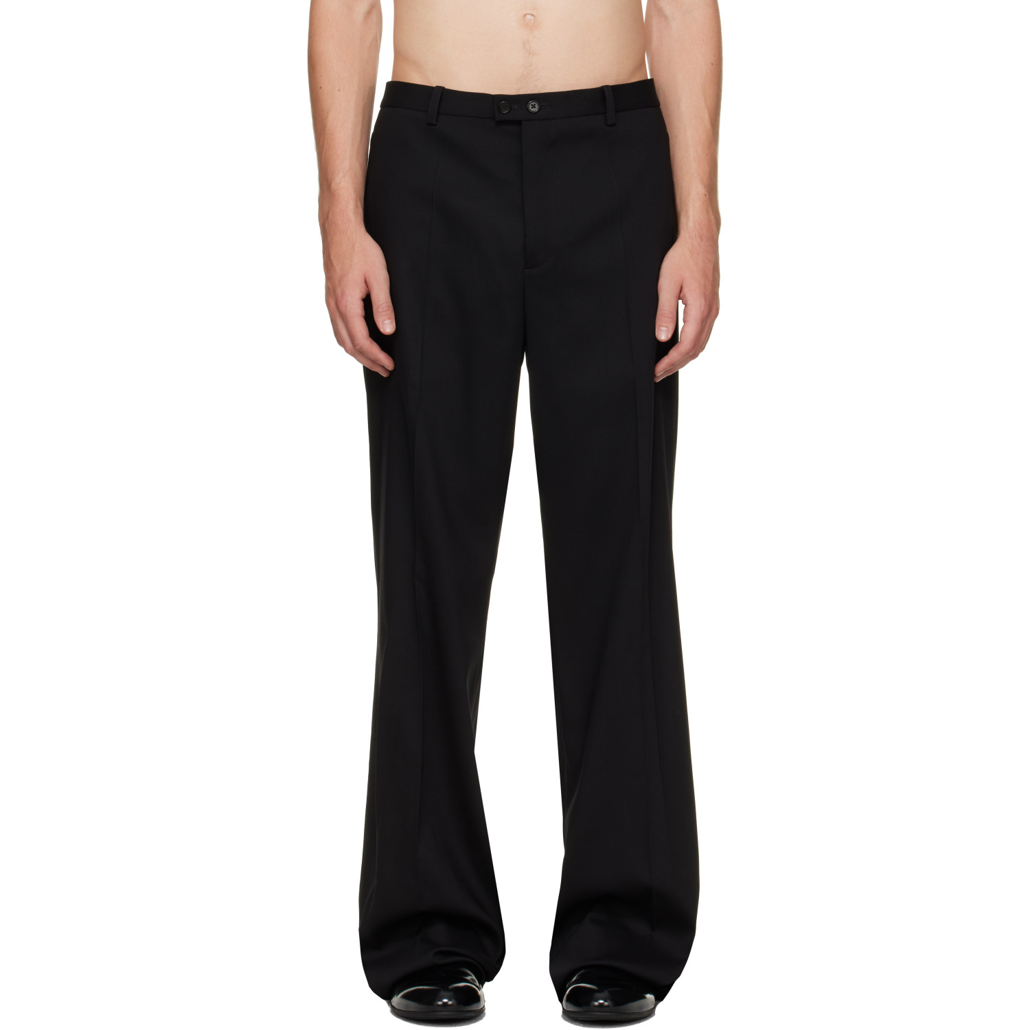 Jil Sander Black Wool Twill Trousers