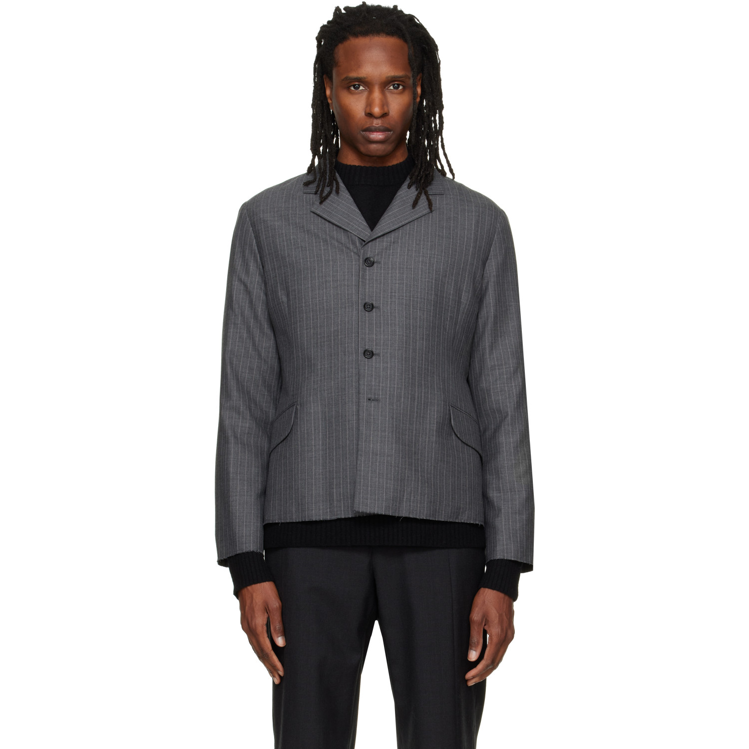 Jil Sander Gray Wool Blazer