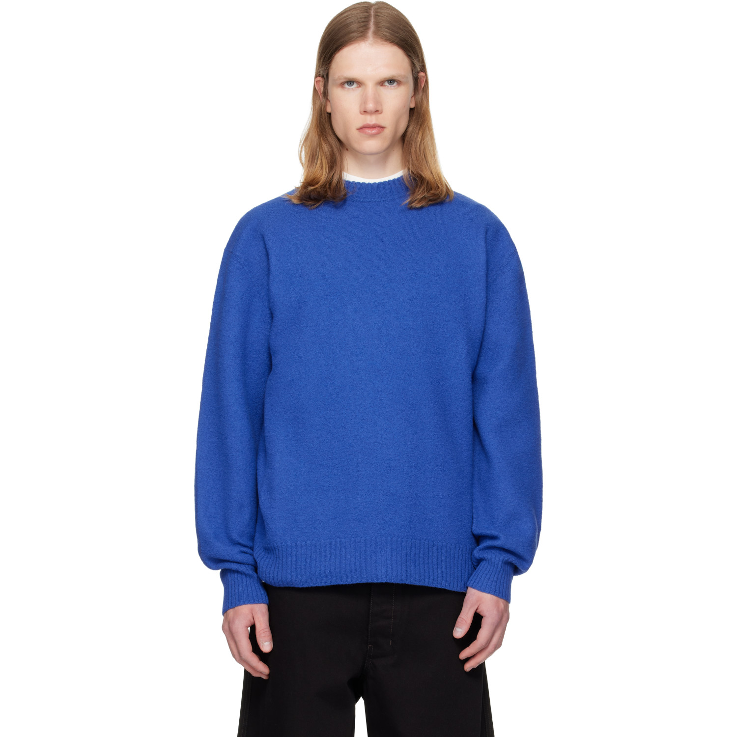 Jil Sander Blue Wool Sweater