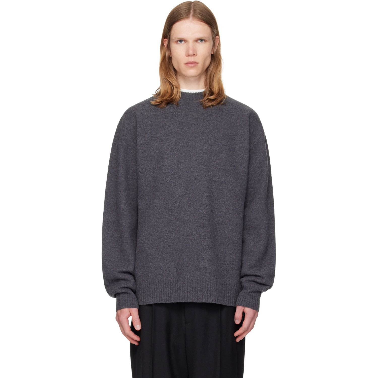 Jil Sander Gray Wool Sweater