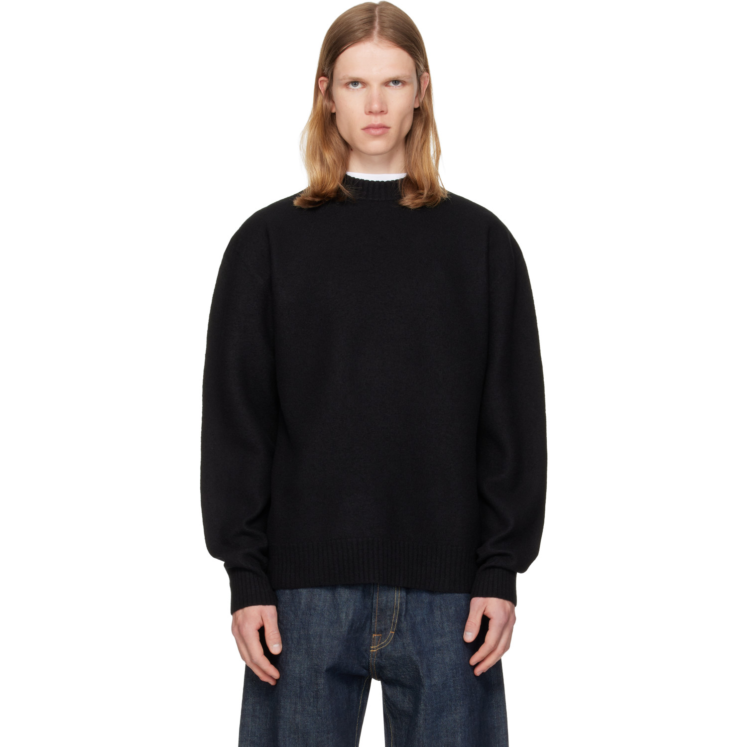 Jil Sander Black Wool Sweater