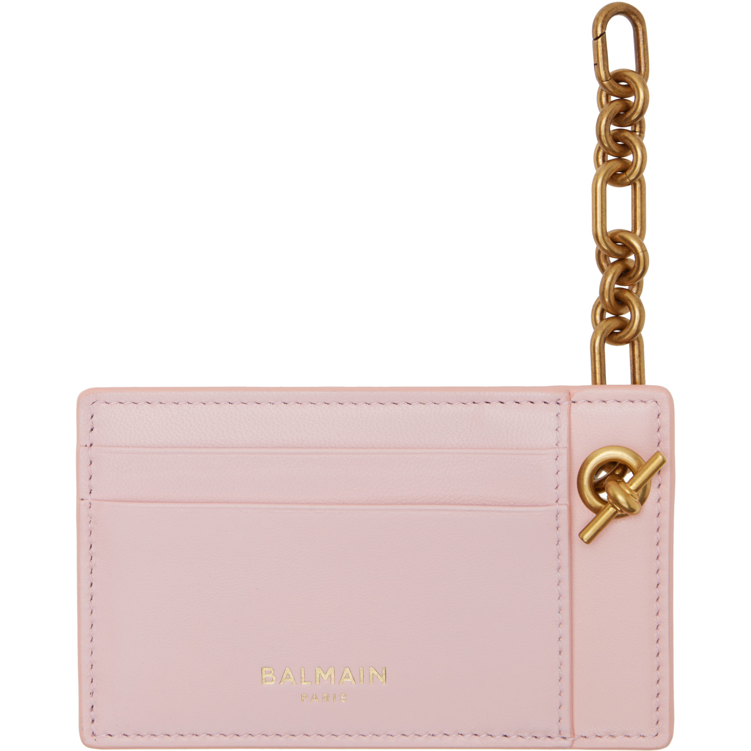 BALMAIN Pink Pulse Chain Card Holder