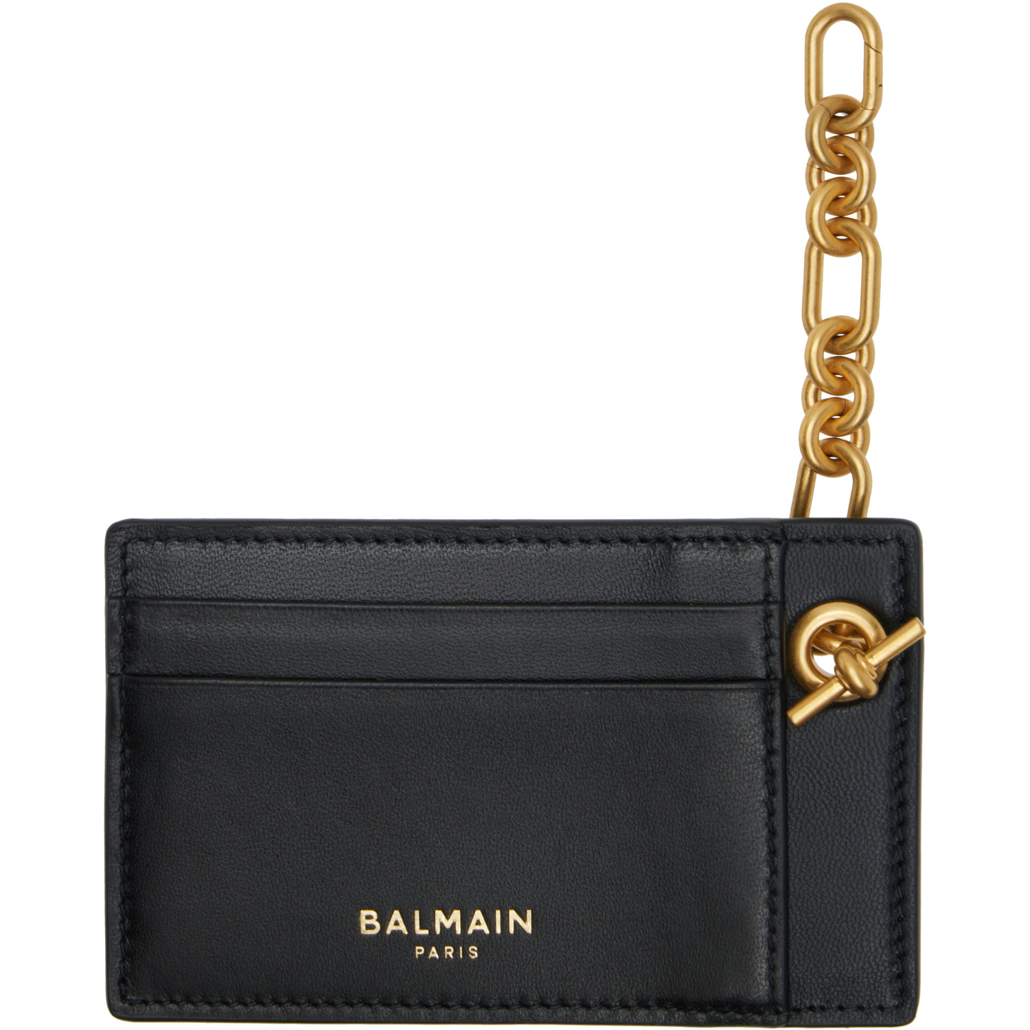 BALMAIN Black Pulse Chain Card Holder