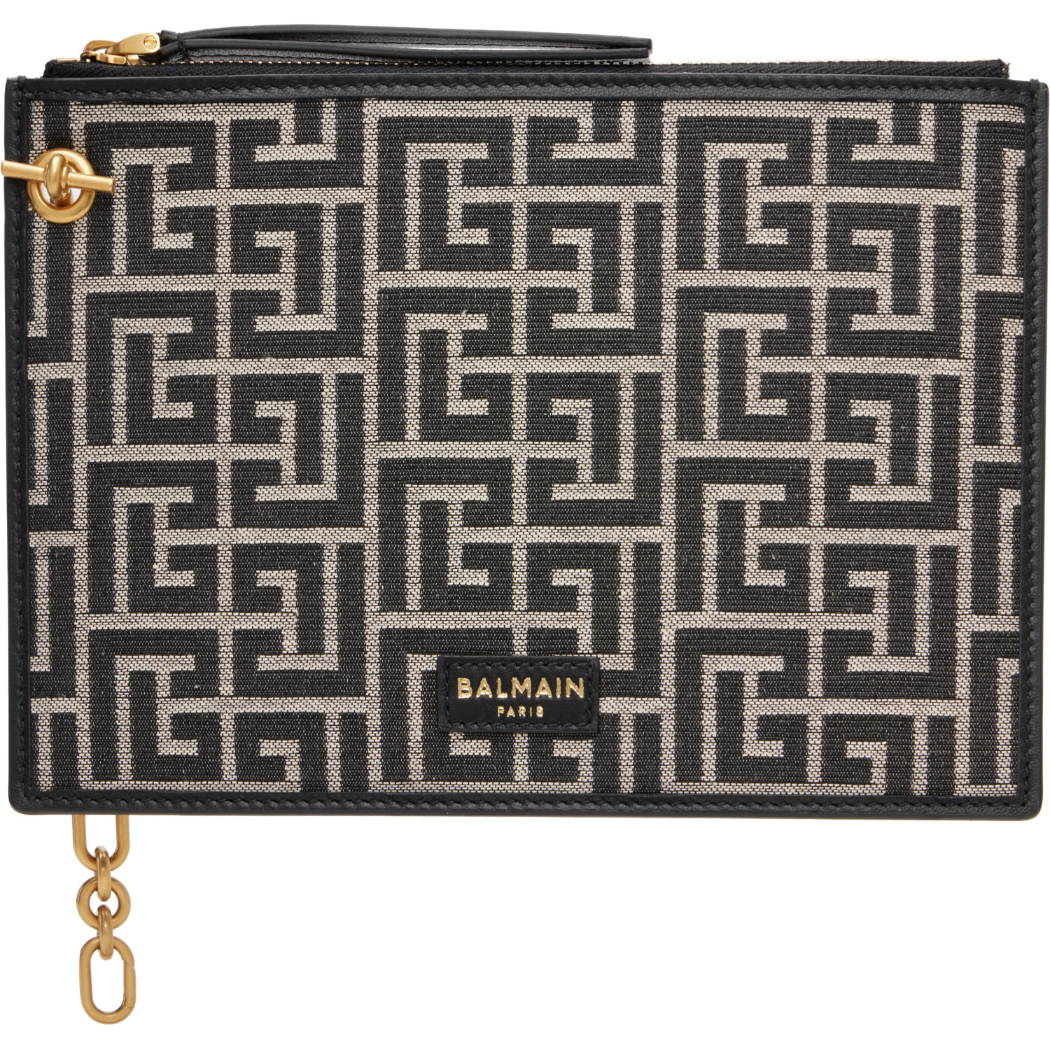 BALMAIN Black Pulse Zipped Pouch